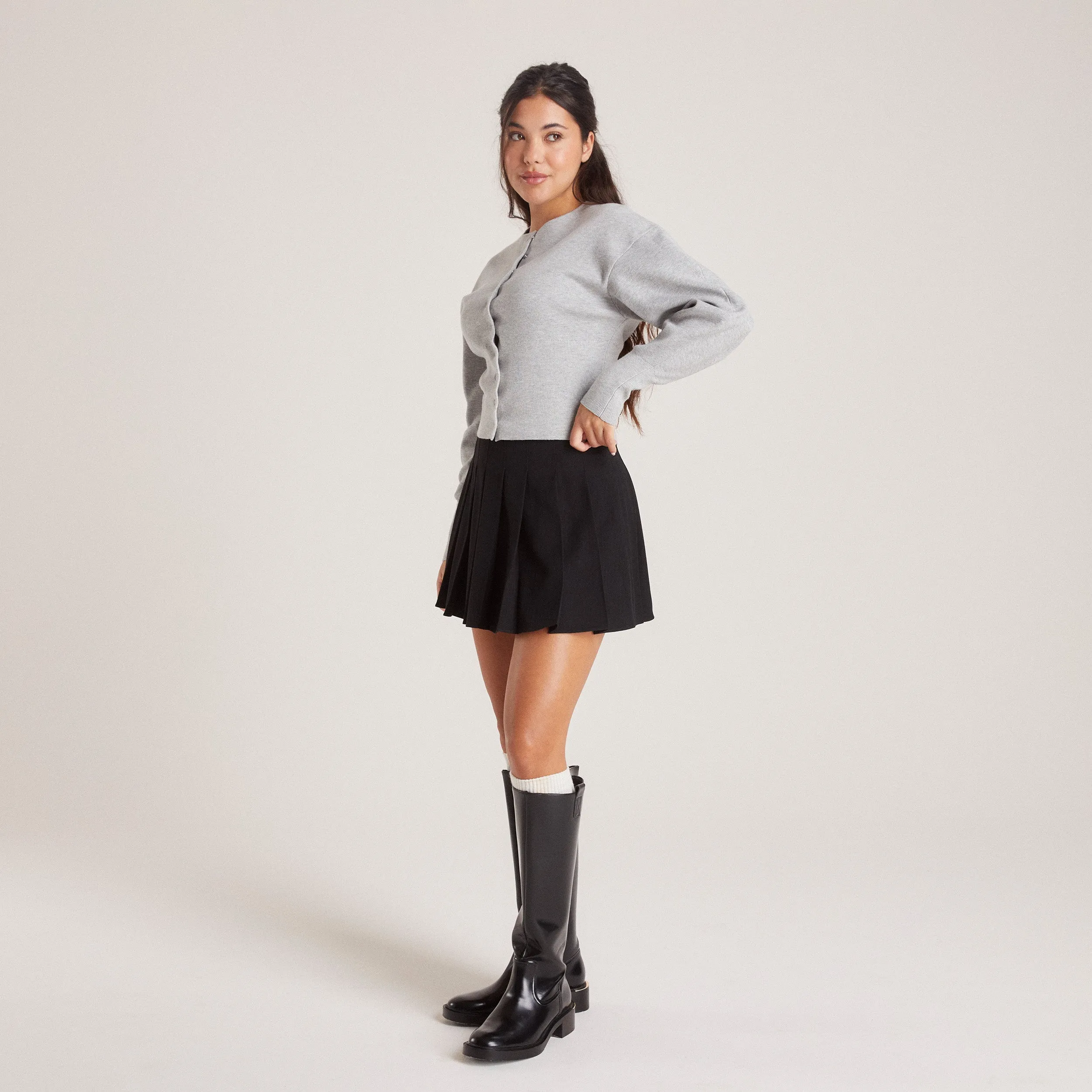 Pleated Skirt - Black sold by Lounge Underwear product image thumbnail 3