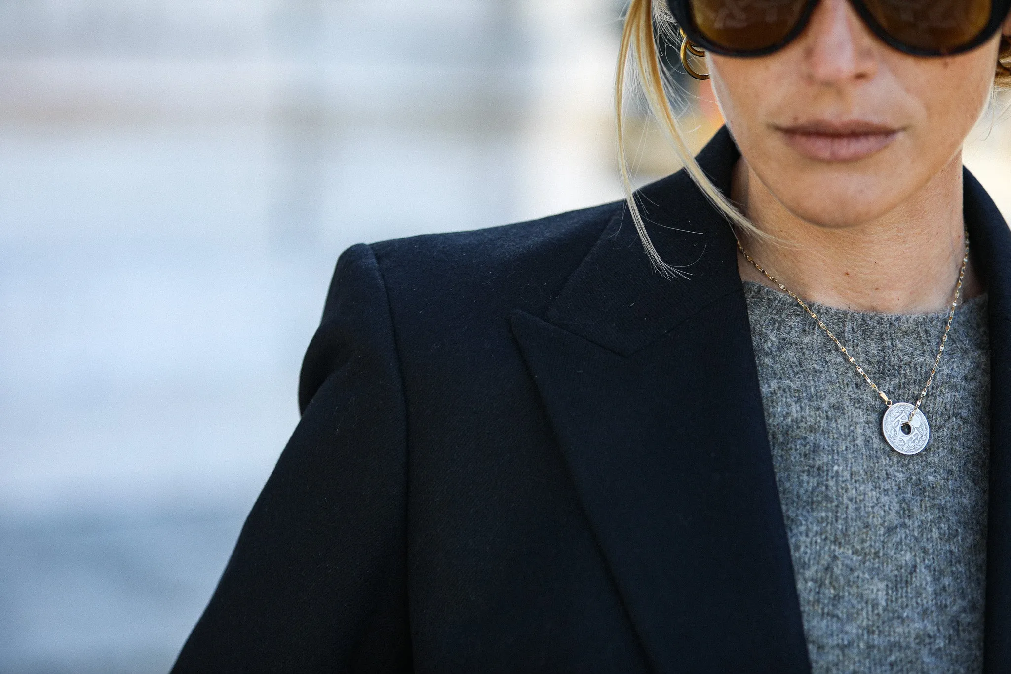 Blazer Croisé Flanelle Noire Light Oversize sold by Drapeau noir product image thumbnail 5