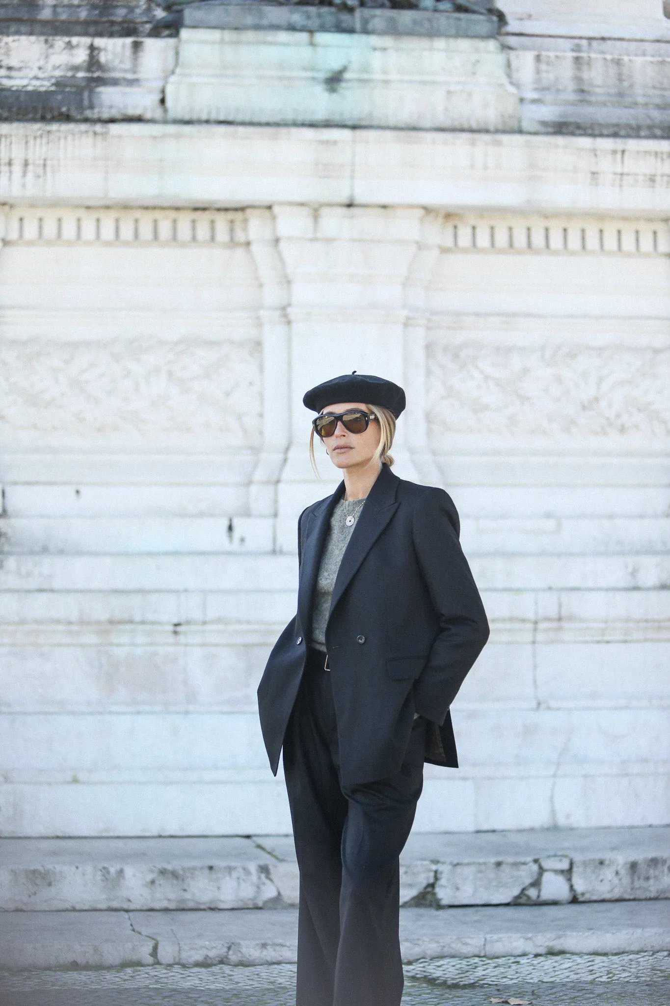 Blazer Croisé Flanelle Noire Light Oversize sold by Drapeau noir product image thumbnail 4