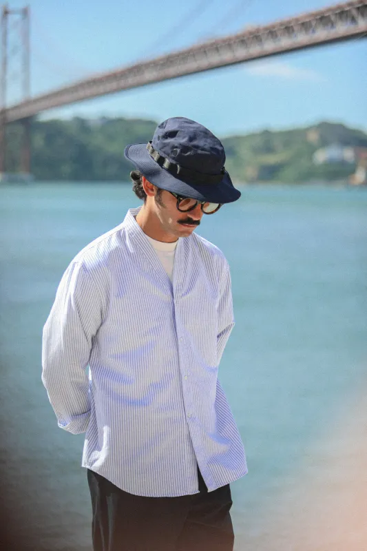 Cardigan Shirt Oxford Stripes made by Drapeau noir