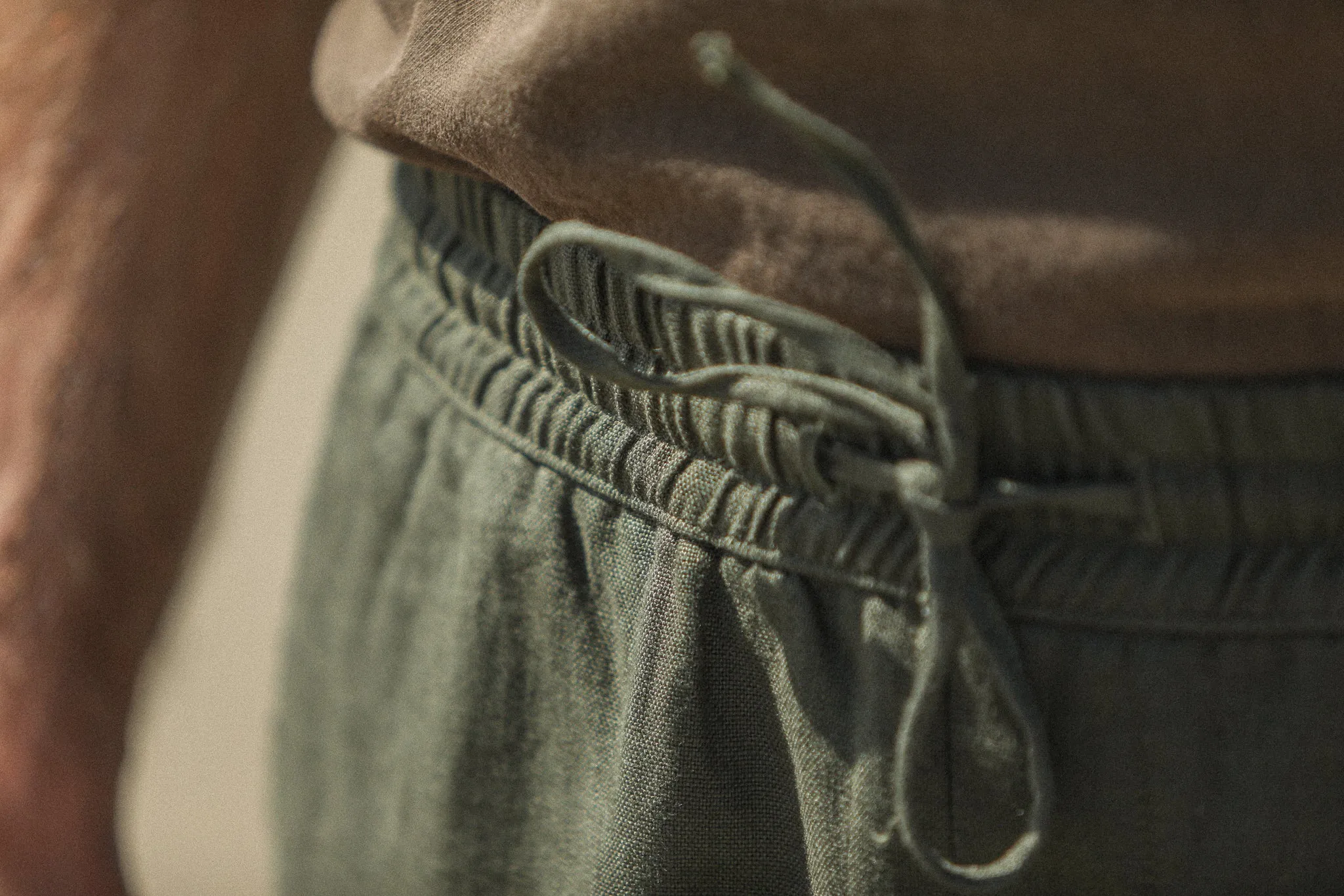 Beach Pant - Lin Khaki sold by Drapeau noir product image thumbnail 5