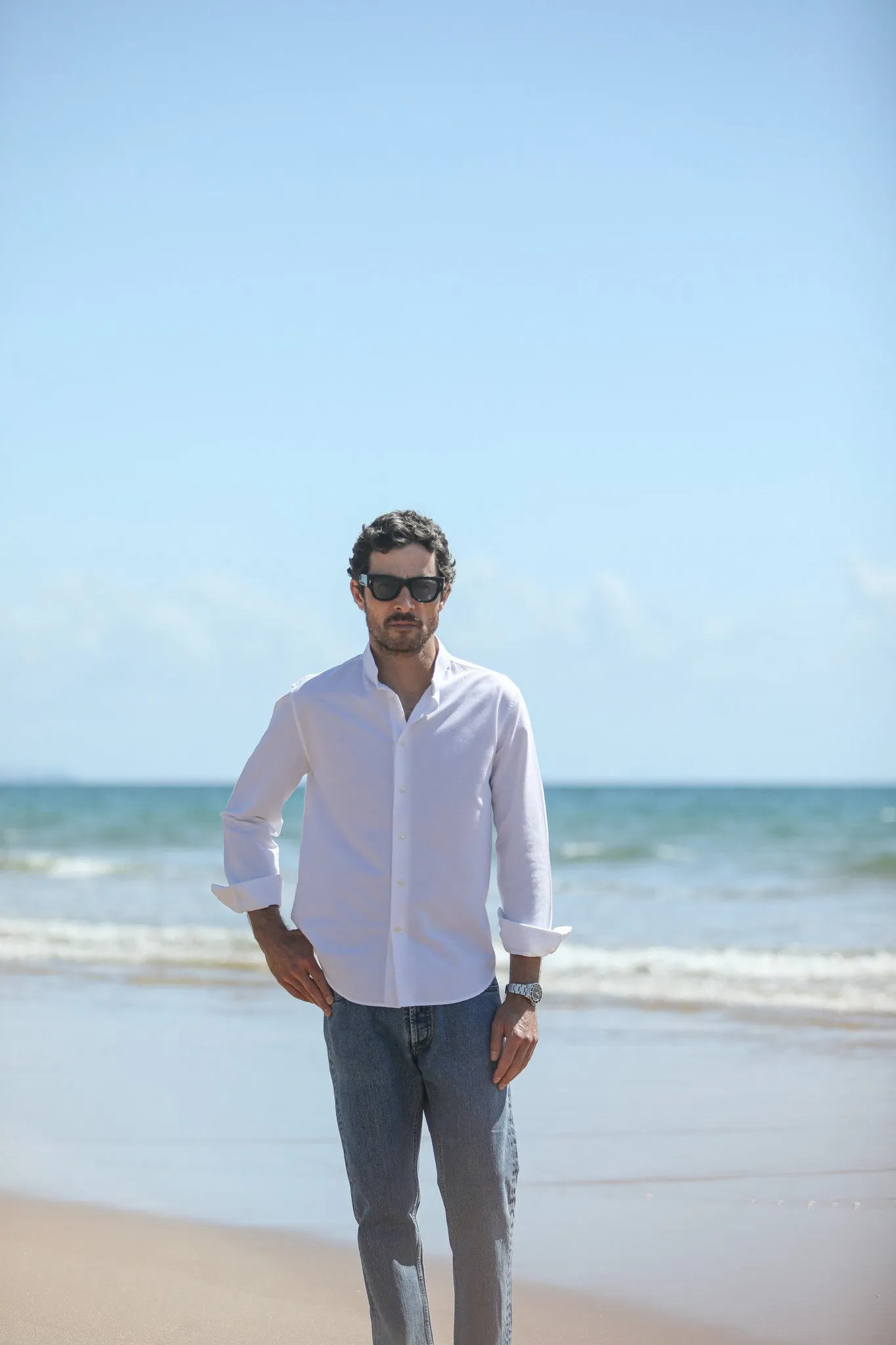 Chemise Oxford Blanc - Col Tailleur sold by Drapeau noir product image thumbnail 5