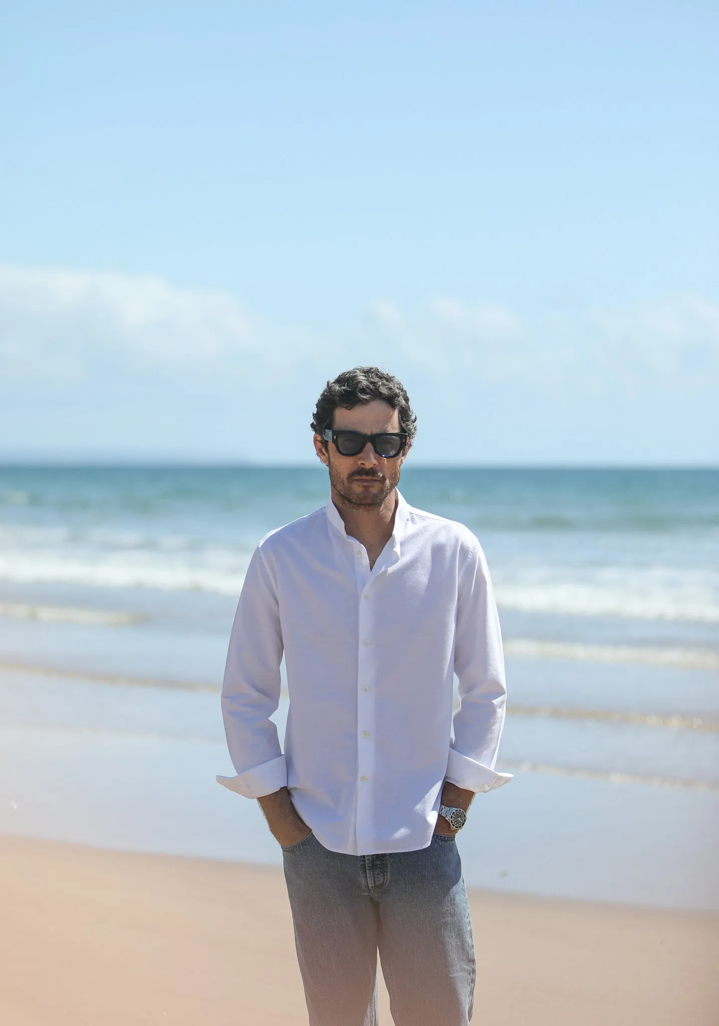 Chemise Oxford Blanc - Col Tailleur sold by Drapeau noir product image thumbnail 2