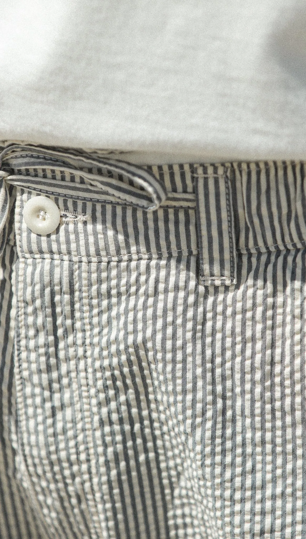 City Short - Seersucker Bleu Creme sold by Drapeau noir product image thumbnail 2