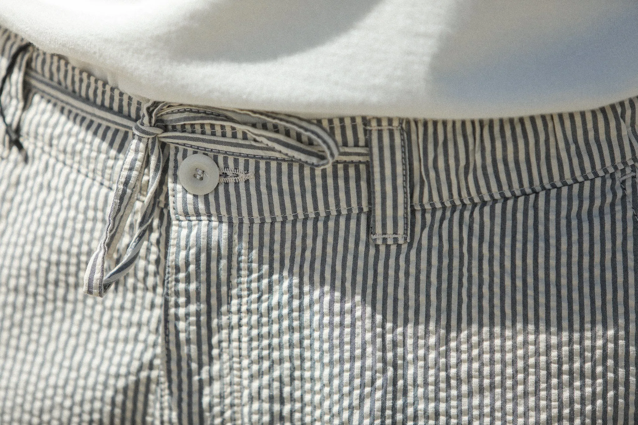 City Short - Seersucker Bleu Creme sold by Drapeau noir product image thumbnail 5