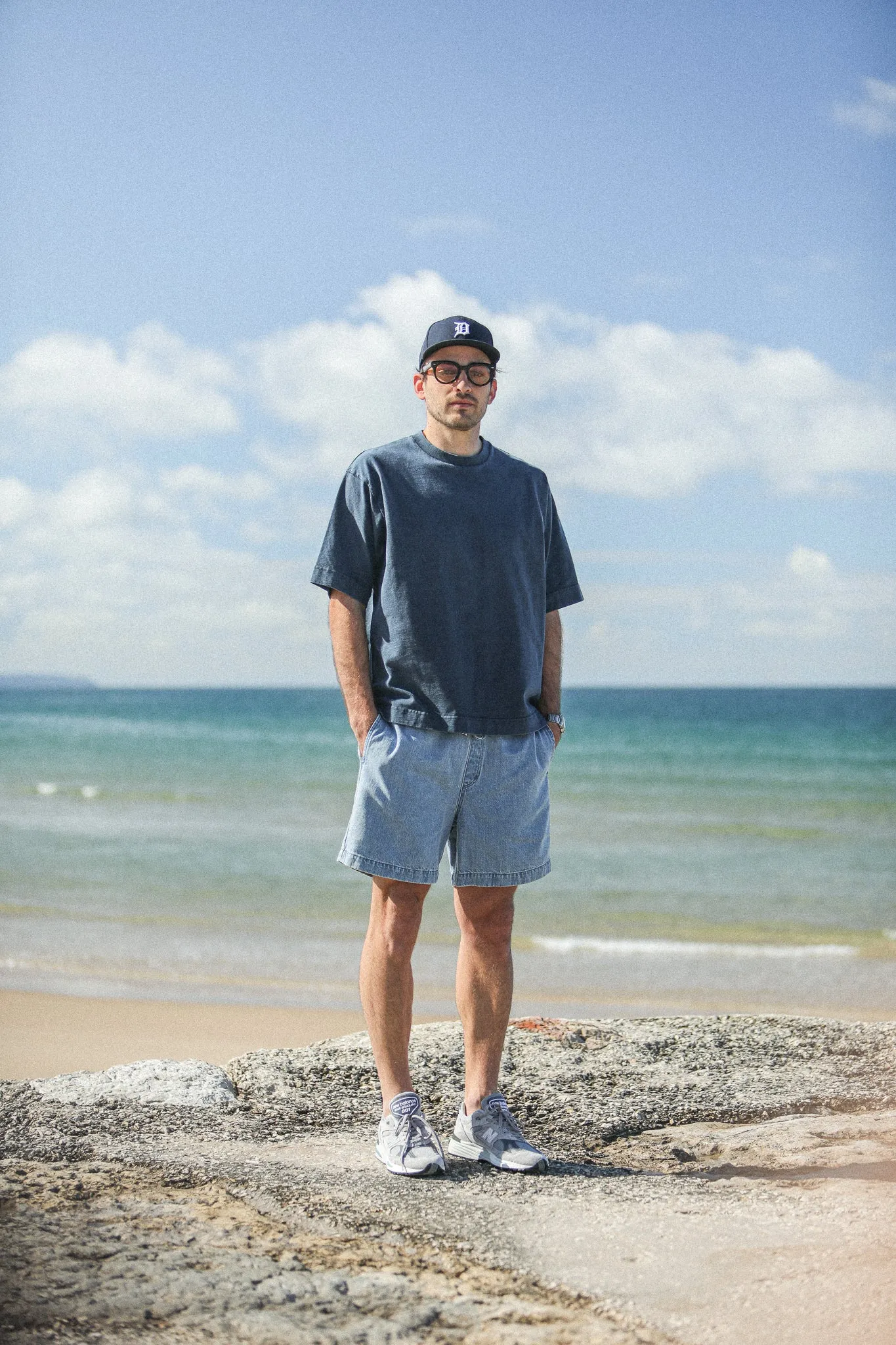 Beach Short Denim Japonais Bleach sold by Drapeau noir