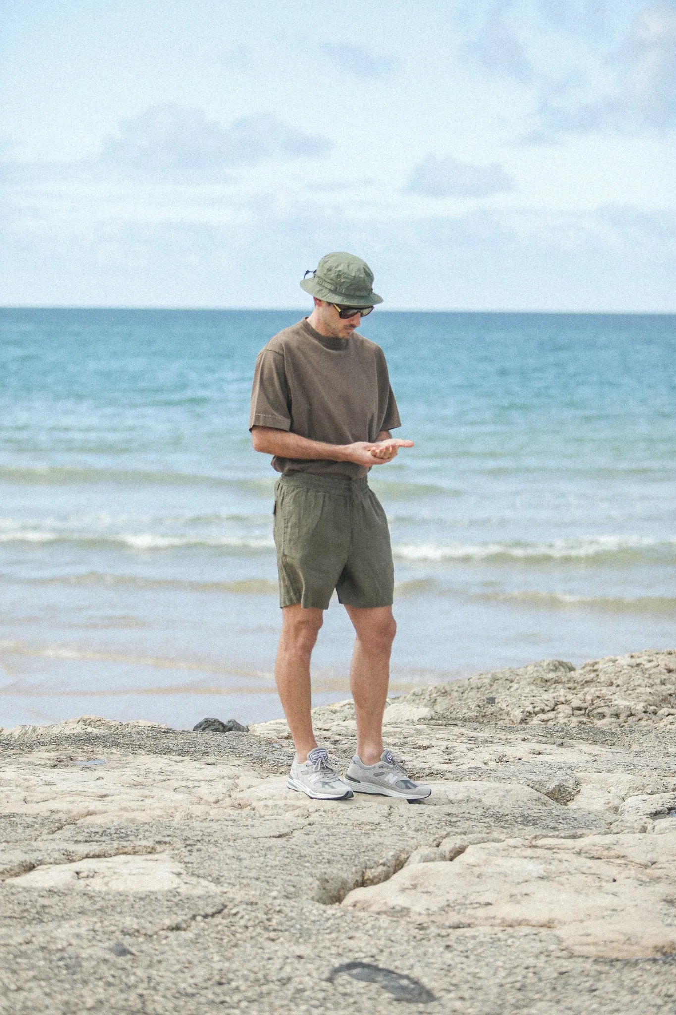 Beach Short Lin Khaki sold by Drapeau noir product image thumbnail 2