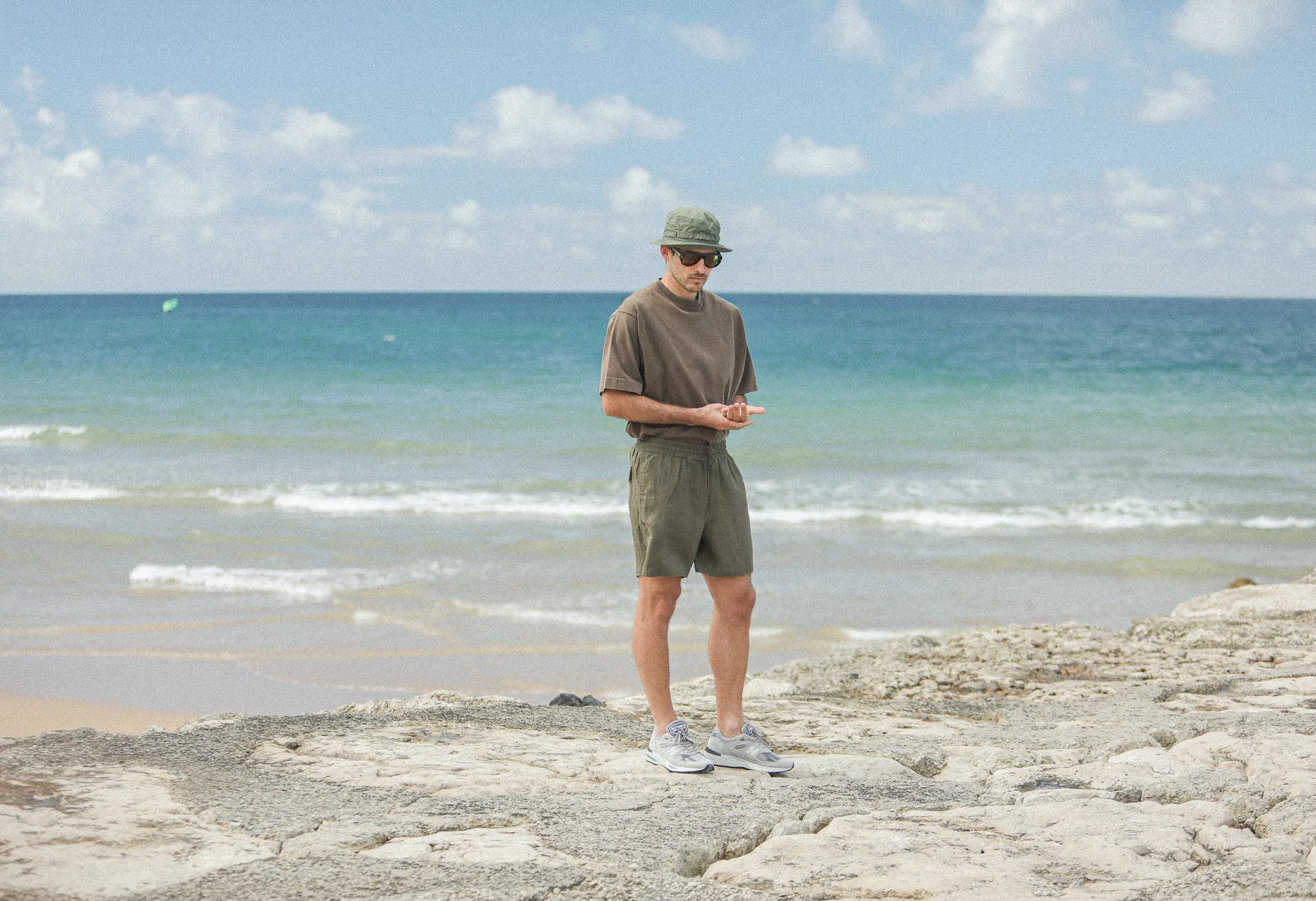 Beach Short Lin Khaki sold by Drapeau noir product image thumbnail 3