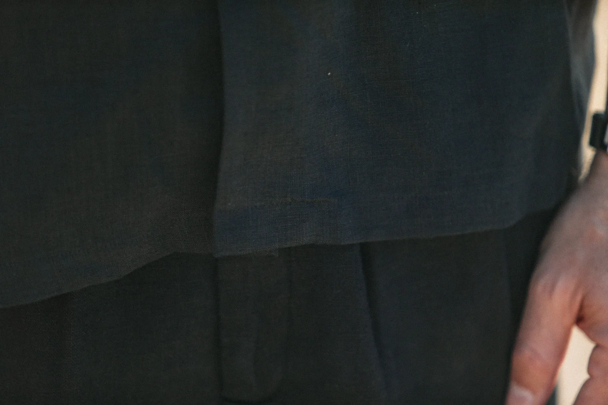 Military Camp Collar Lin Noir sold by Drapeau noir product image thumbnail 5