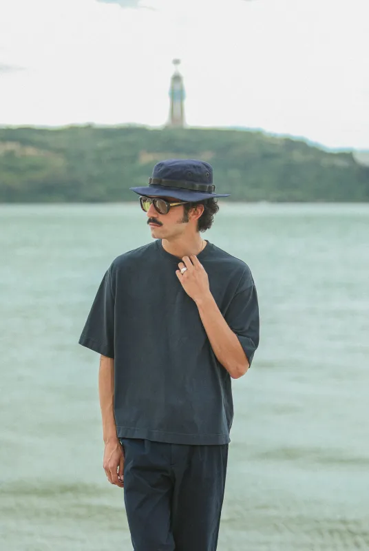 Tee-Shirt Oversize Acid Wash Indigo made by Drapeau noir