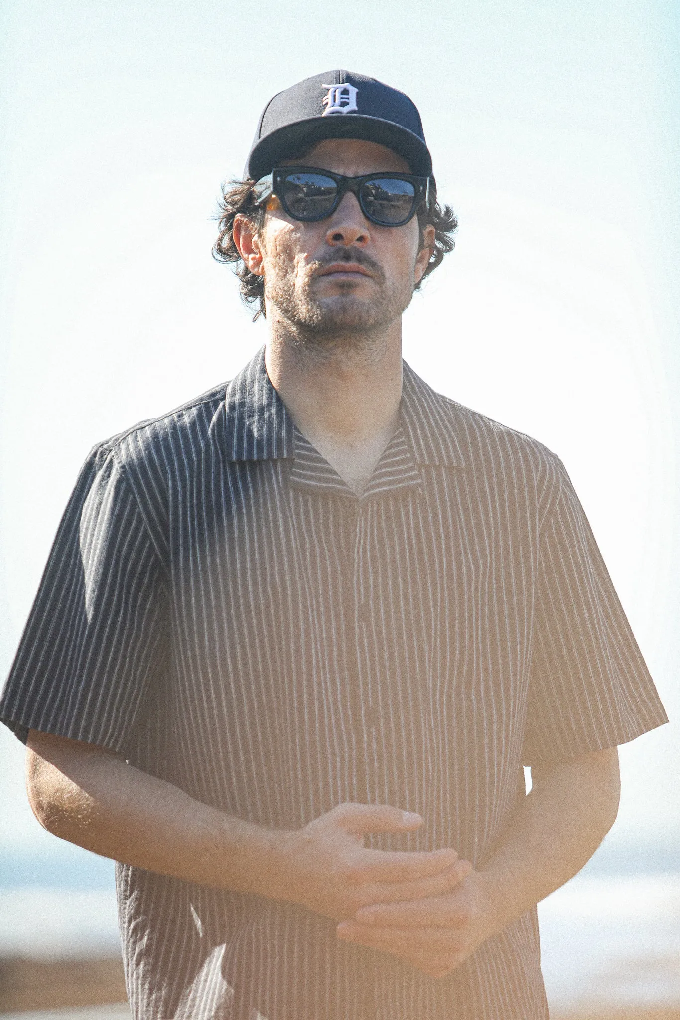 Camp Collar Stripes Navy - Modern Fit sold by Drapeau noir product image thumbnail 2