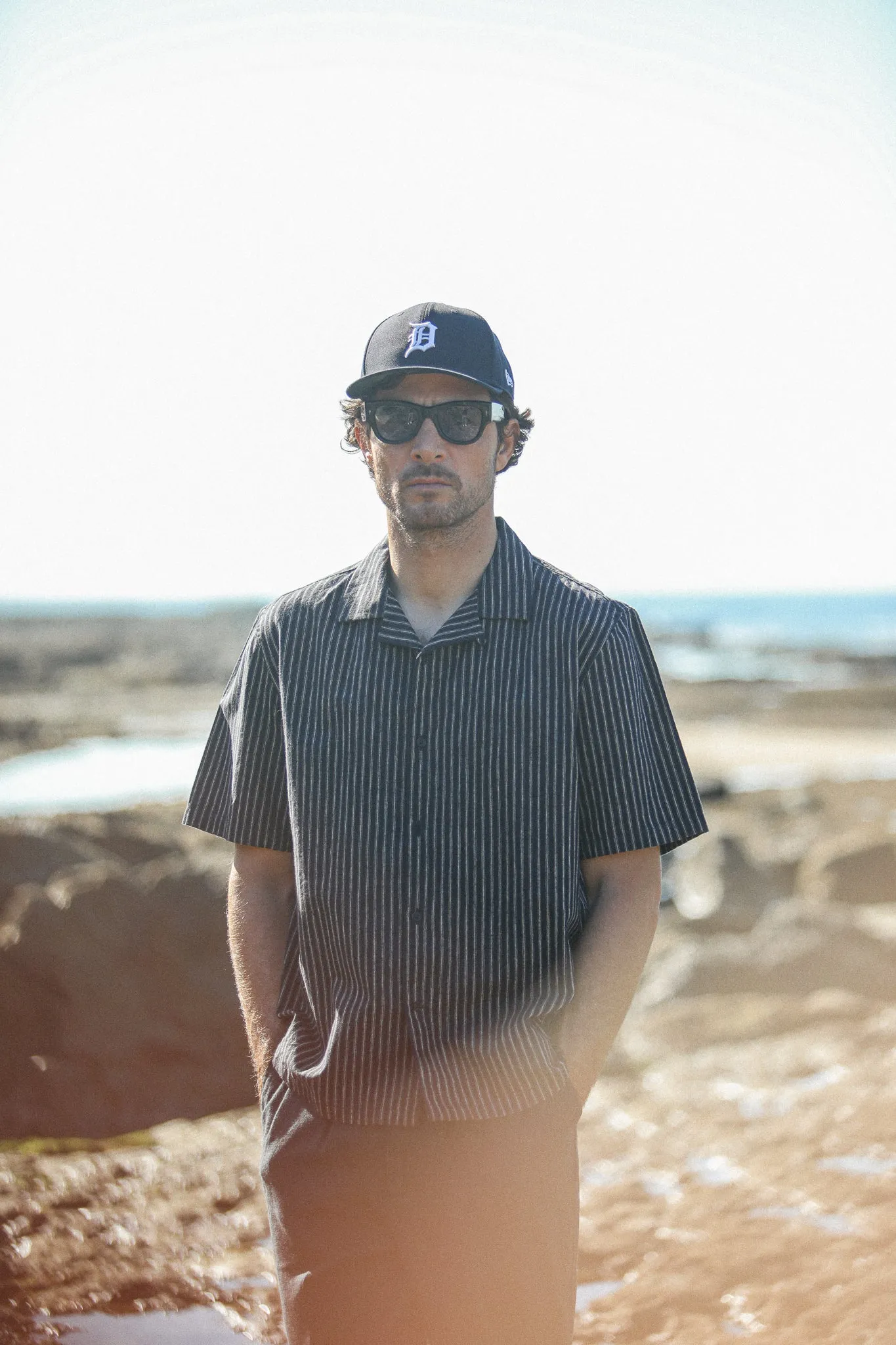 Camp Collar Stripes Navy - Modern Fit sold by Drapeau noir product image thumbnail 4