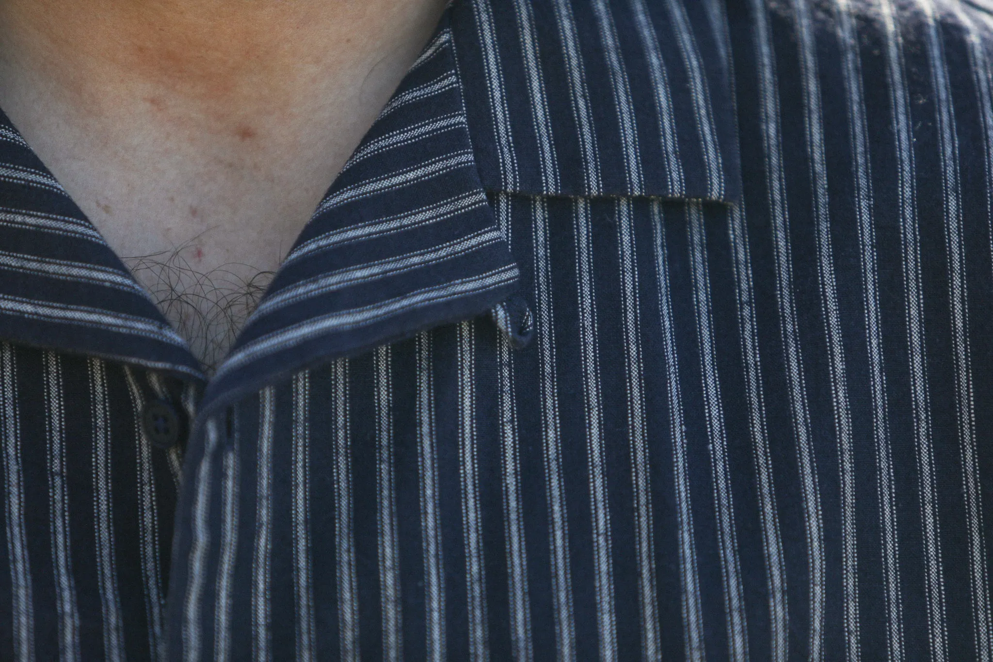 Camp Collar Stripes Navy - Modern Fit sold by Drapeau noir product image thumbnail 5
