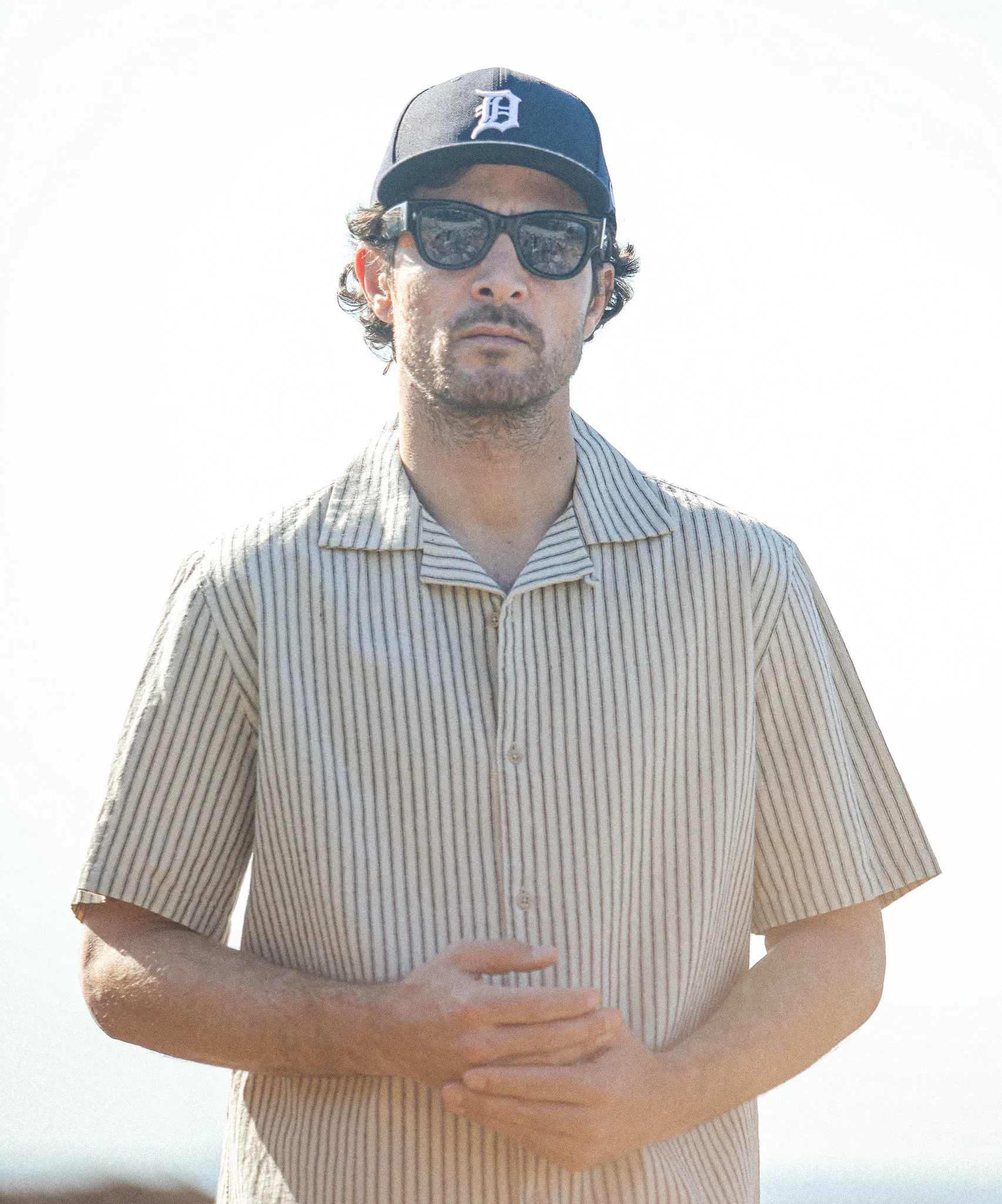 Camp Collar Stripes Beige - Modern Fit sold by Drapeau noir product image thumbnail 2