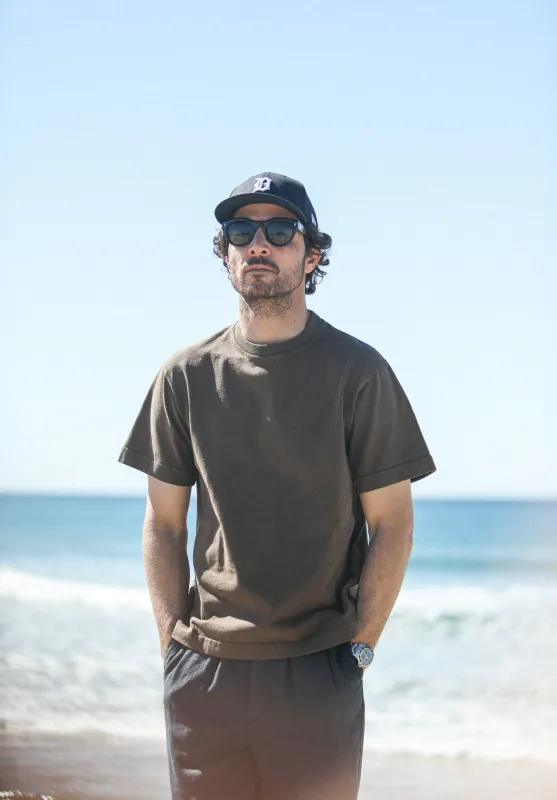 Tee-Shirt Confort Acid Wash Cappuccino made by Drapeau noir