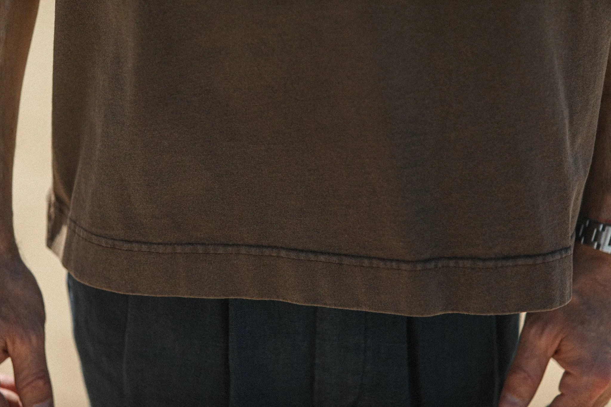 Tee-Shirt Oversize Acid Wash Cappuccino sold by Drapeau noir product image thumbnail 5