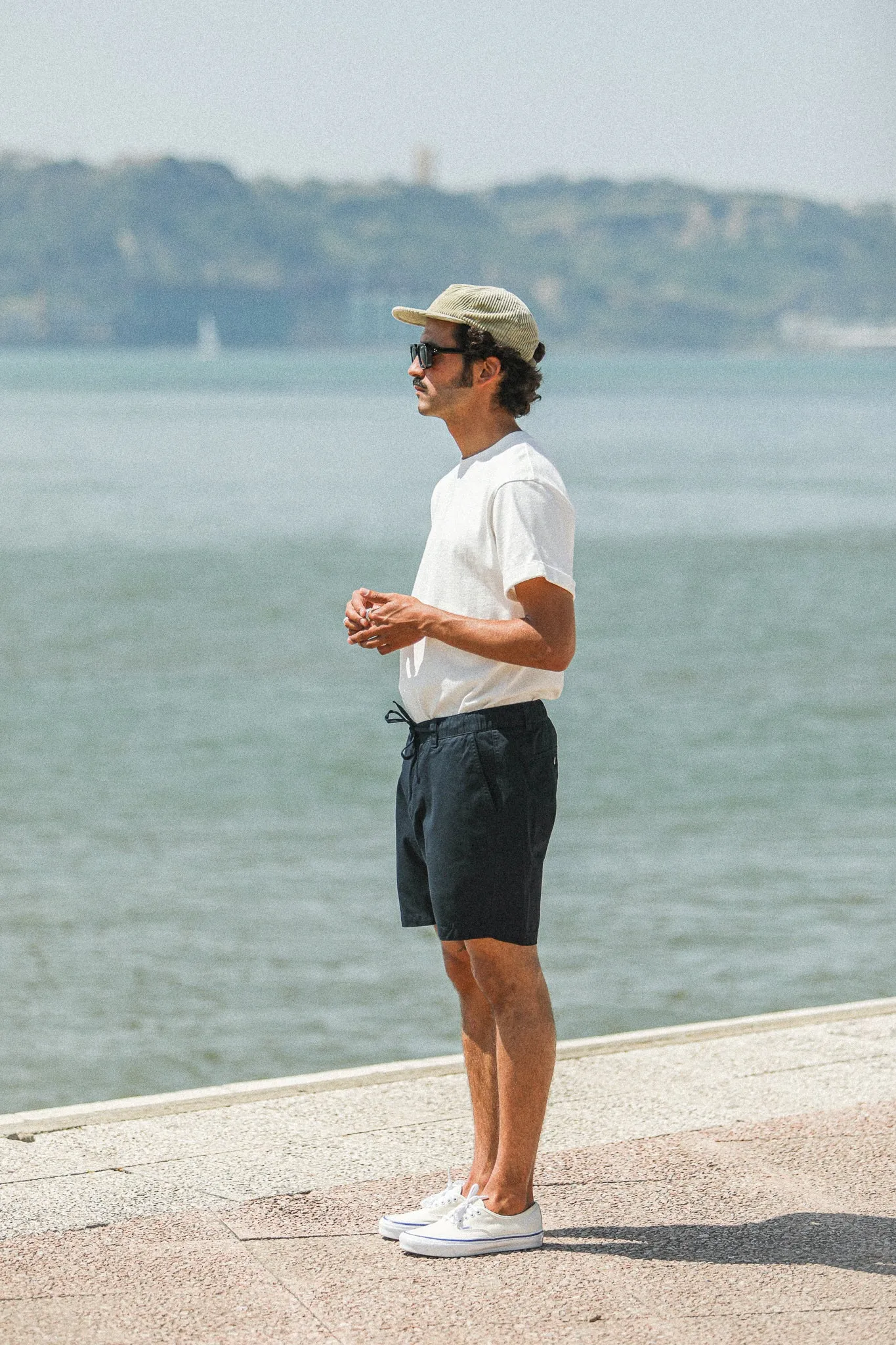 City Short Twill Navy sold by Drapeau noir