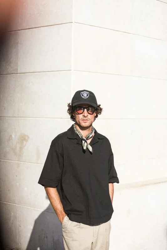 Polo Oversize Black made by Drapeau noir
