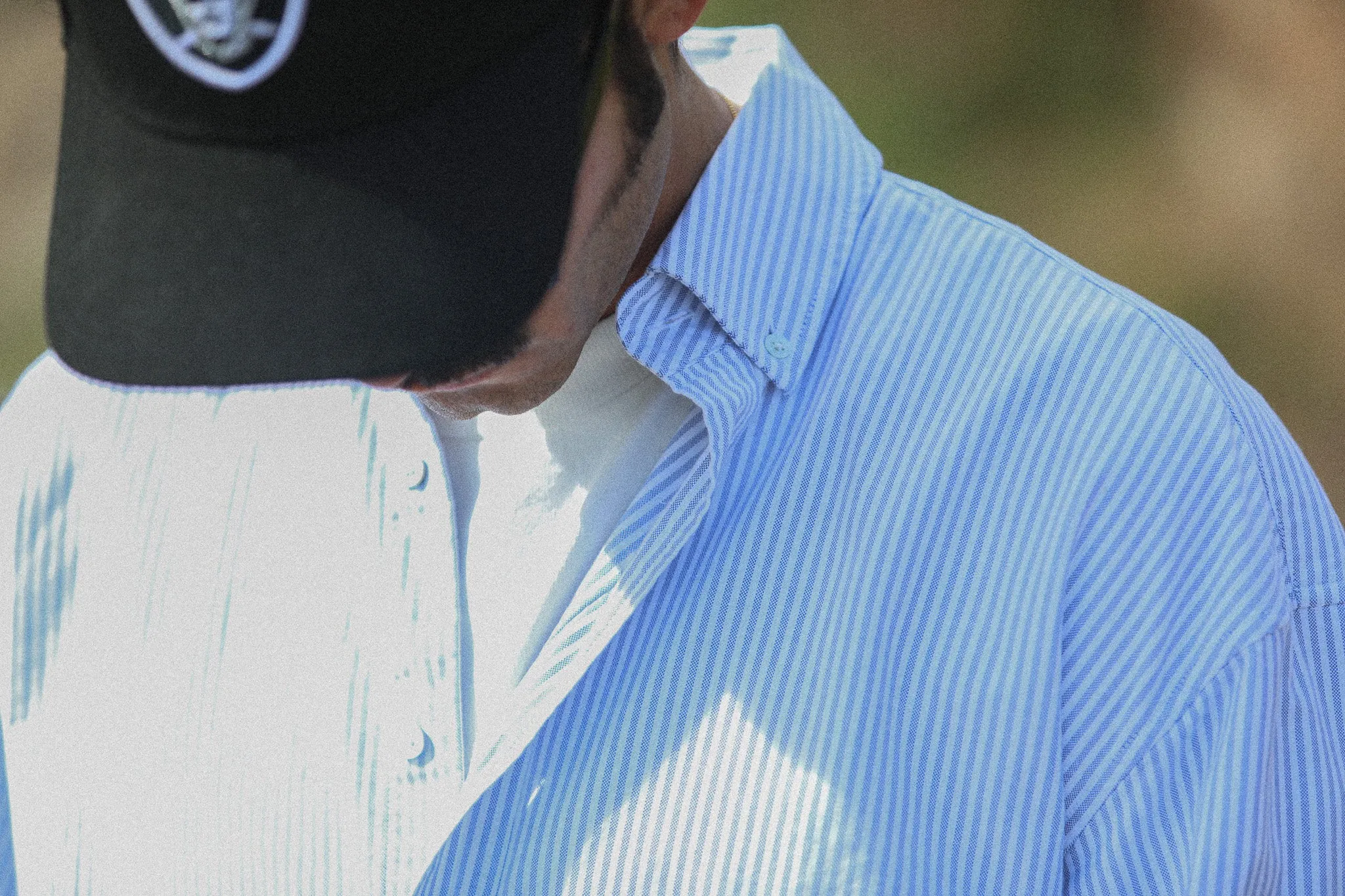 Chemise Oxford Rayures Bleue - Modern Fit sold by Drapeau noir product image thumbnail 5