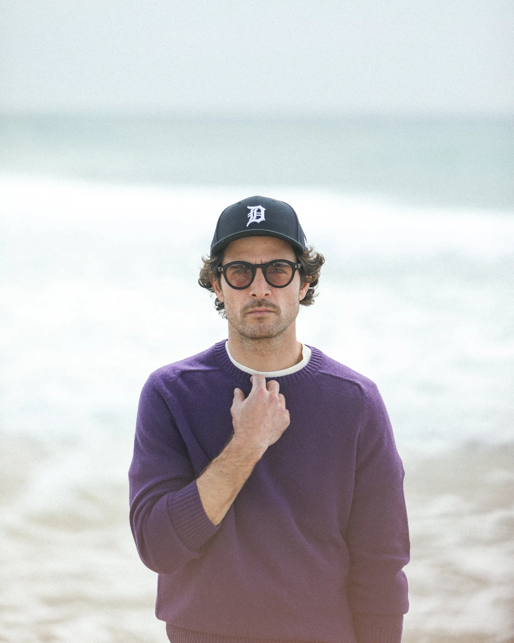 Pull Col Rond Lambswool Purple sold by Drapeau noir product image thumbnail 2