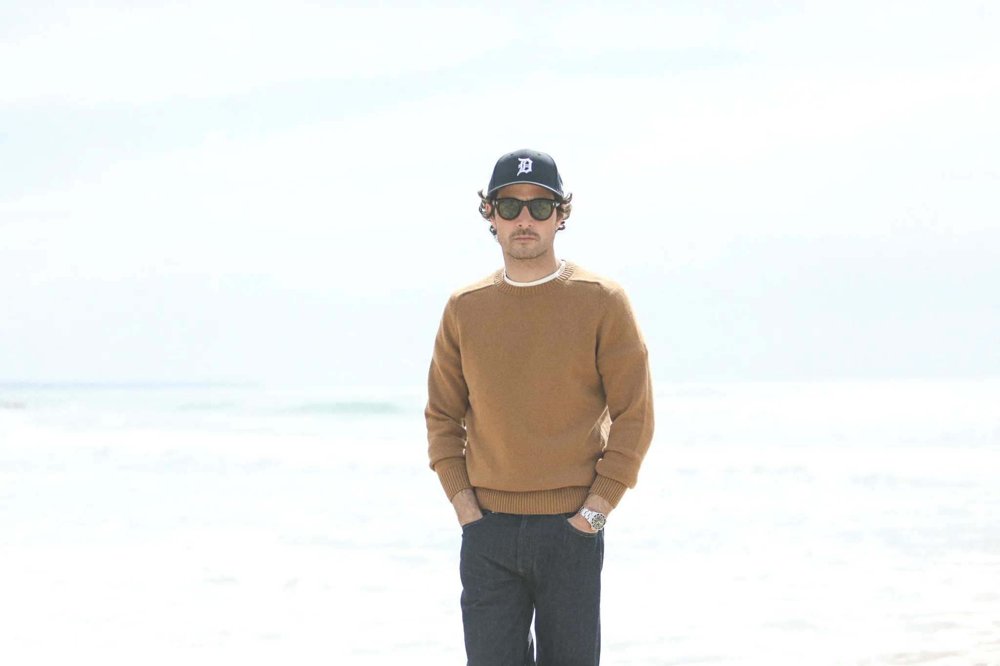 Pull Col Rond Lambswool Camel sold by Drapeau noir product image thumbnail 3