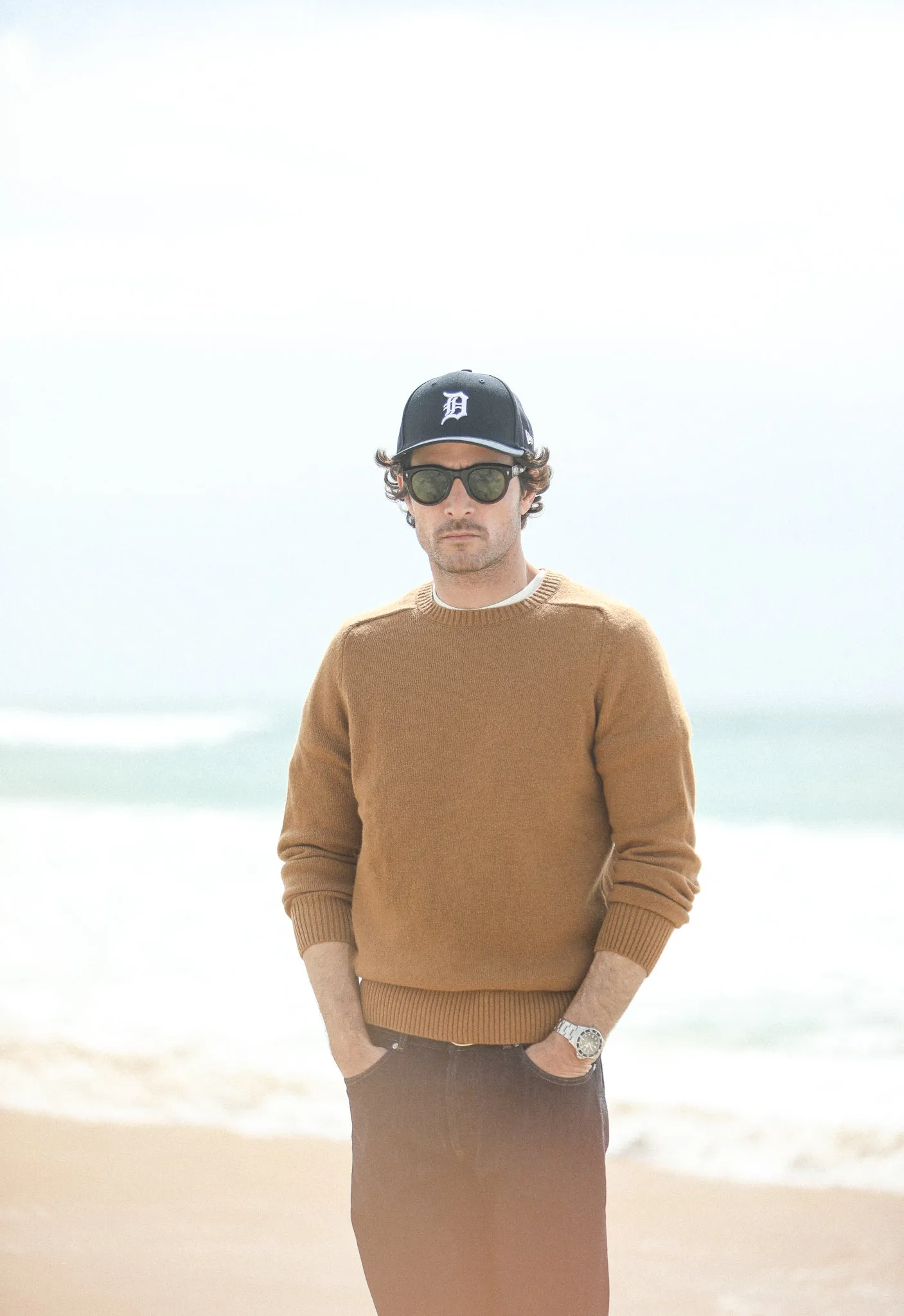 Pull Col Rond Lambswool Camel sold by Drapeau noir product image thumbnail 2