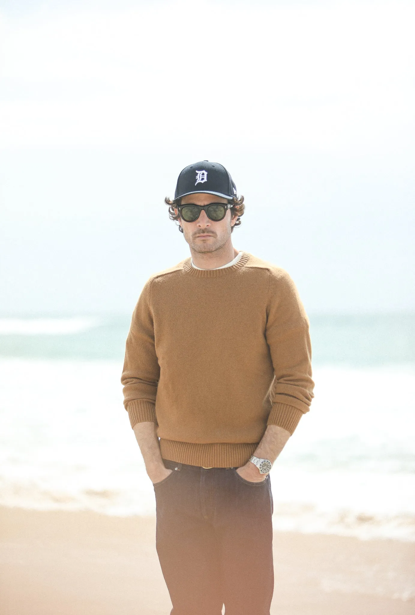 Pull Col Rond Lambswool Camel sold by Drapeau noir product image thumbnail 4