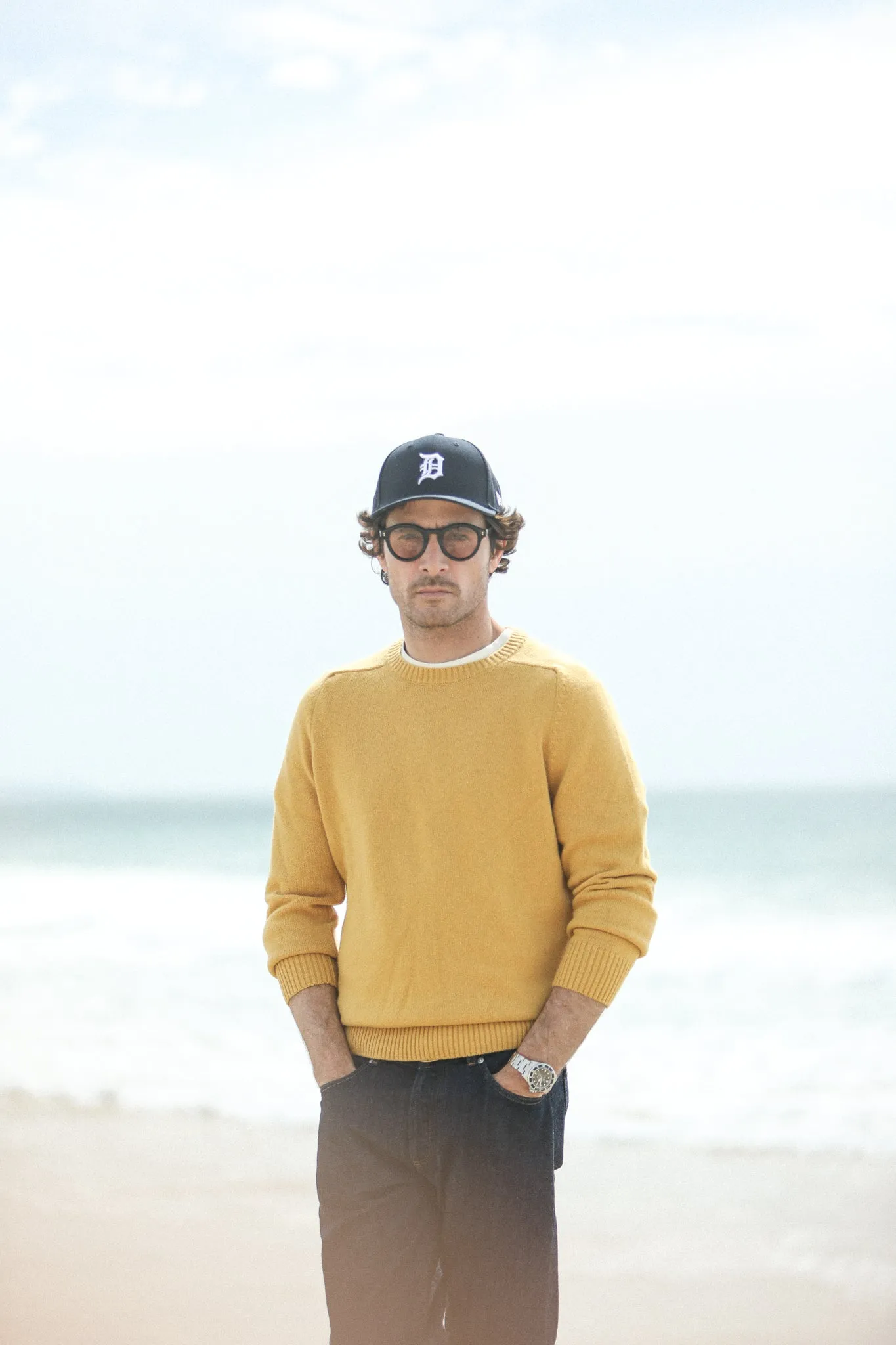 Pull Col Rond Lambswool Yellow sold by Drapeau noir product image thumbnail 4