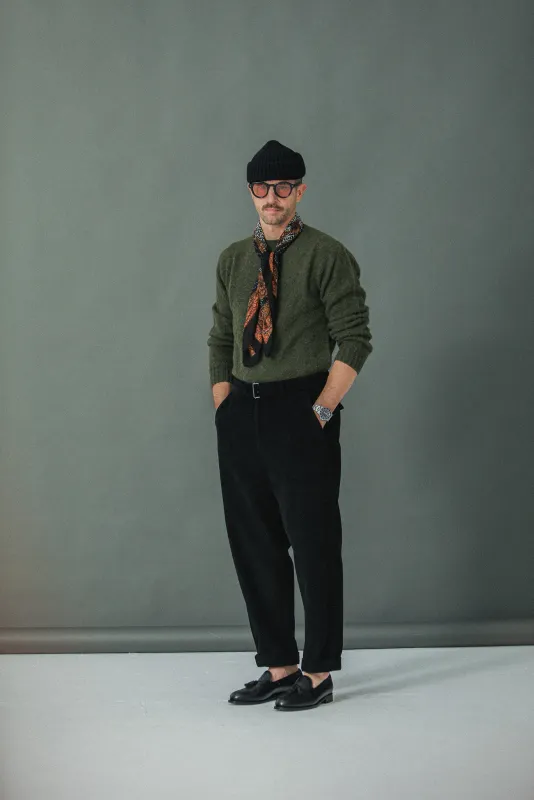 Chino Militaire Velours Noir - Comfort Fit made by Drapeau noir