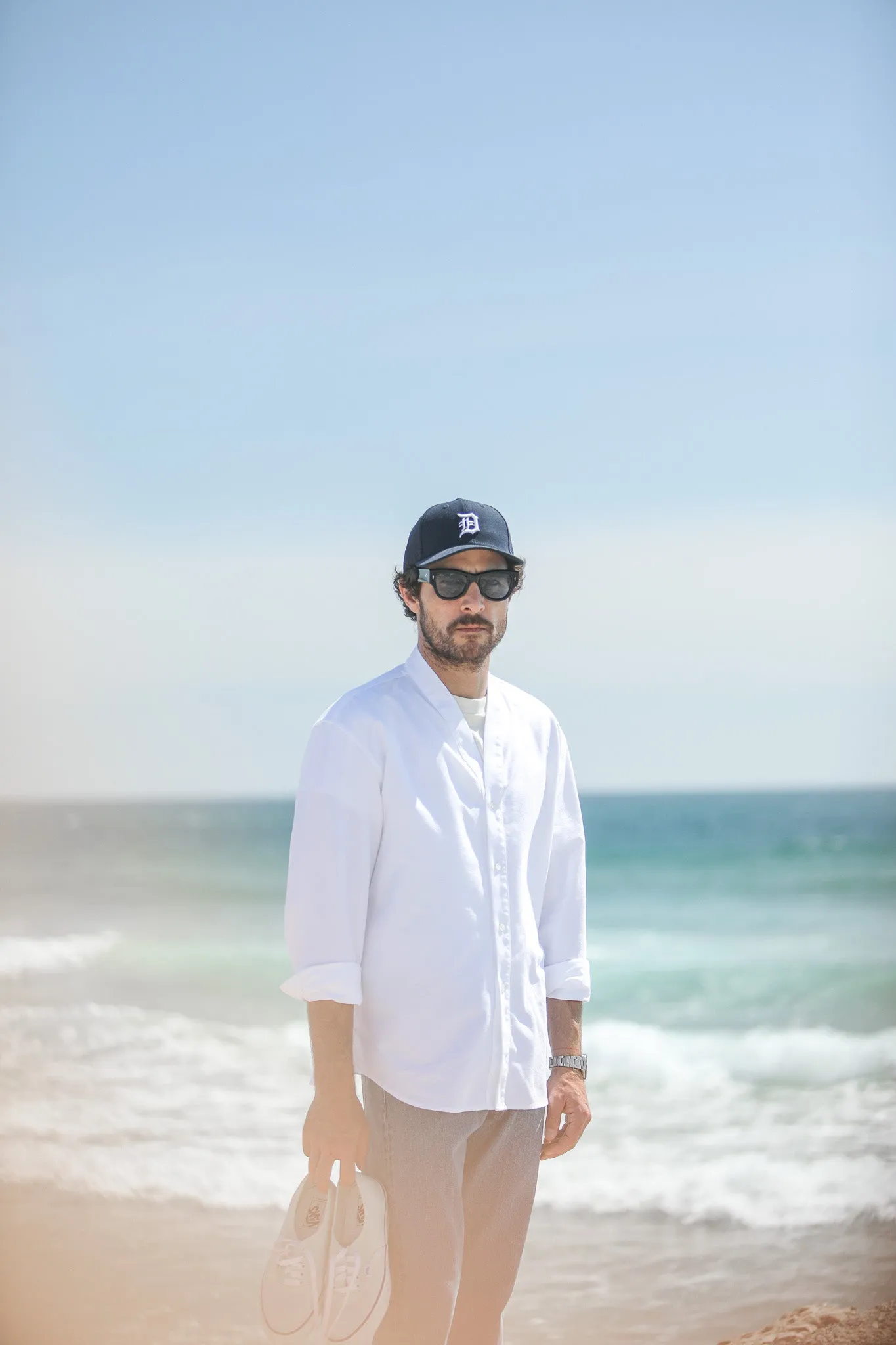 Cardigan Shirt Oxford White sold by Drapeau noir product image thumbnail 2