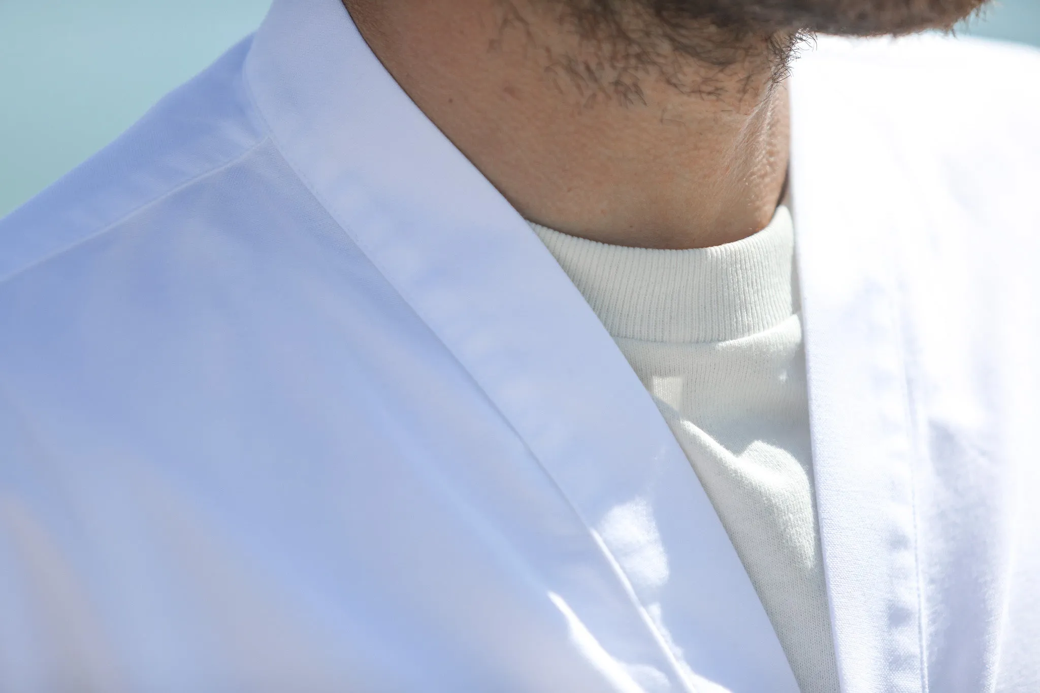 Cardigan Shirt Oxford White sold by Drapeau noir product image thumbnail 5