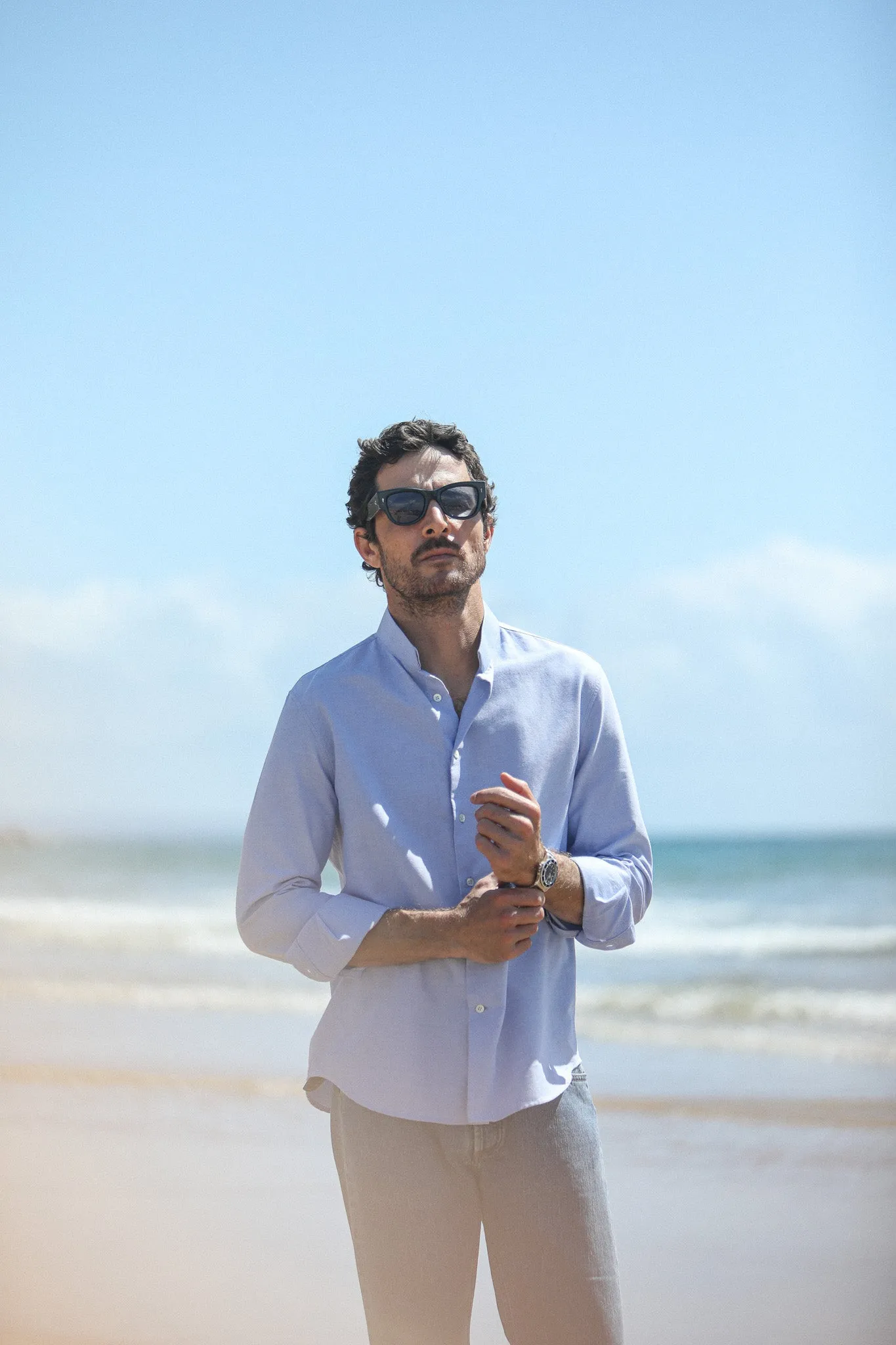 Chemise Oxford Bleu - Col Tailleur sold by Drapeau noir product image thumbnail 2