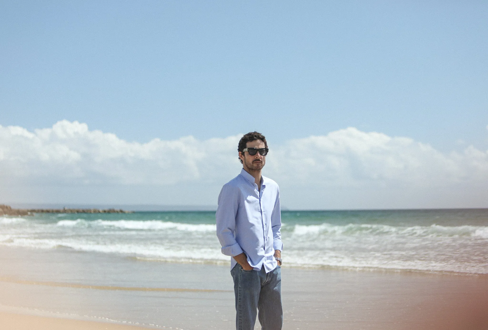 Chemise Oxford Bleu - Col Tailleur sold by Drapeau noir product image thumbnail 3