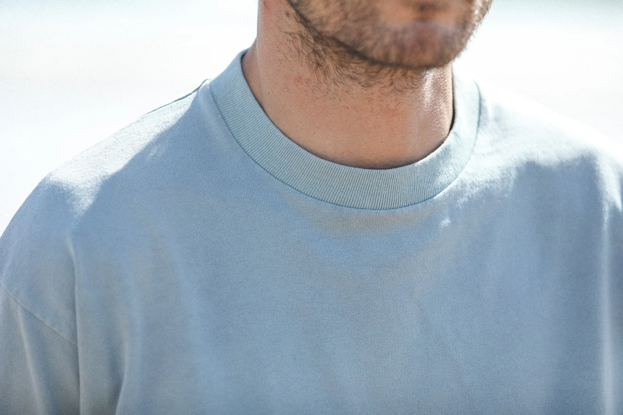 Tee-Shirt Oversized Acid Wash Light Blue sold by Drapeau noir product image thumbnail 5