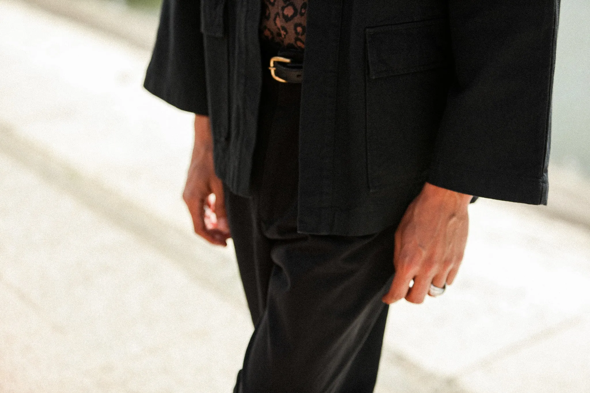 Veste Kimono Canvas Japonais Noir sold by Drapeau noir product image thumbnail 5