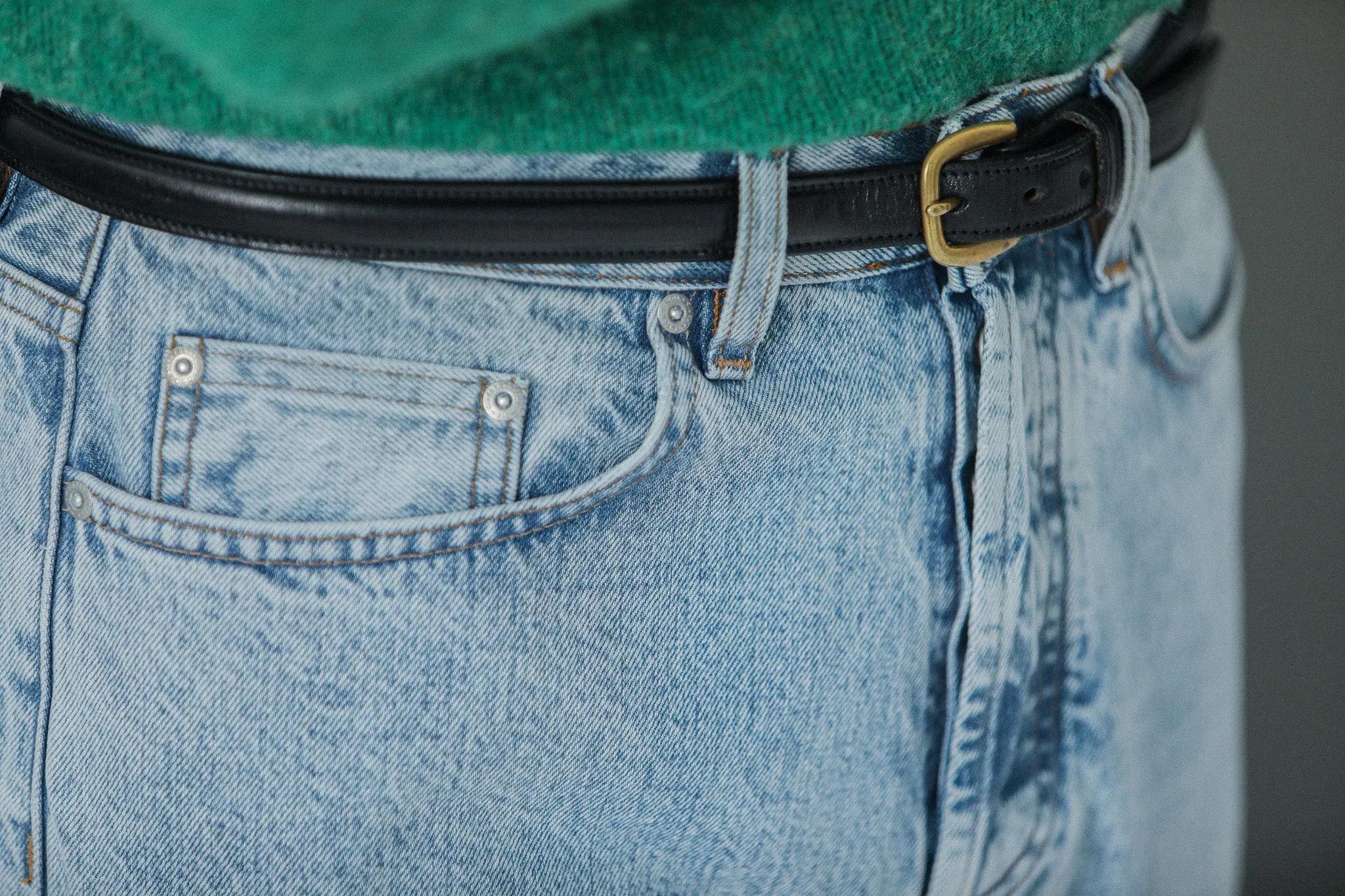 Jean Selvedge blue Light Bleach - Comfort Fit sold by Drapeau noir product image thumbnail 5