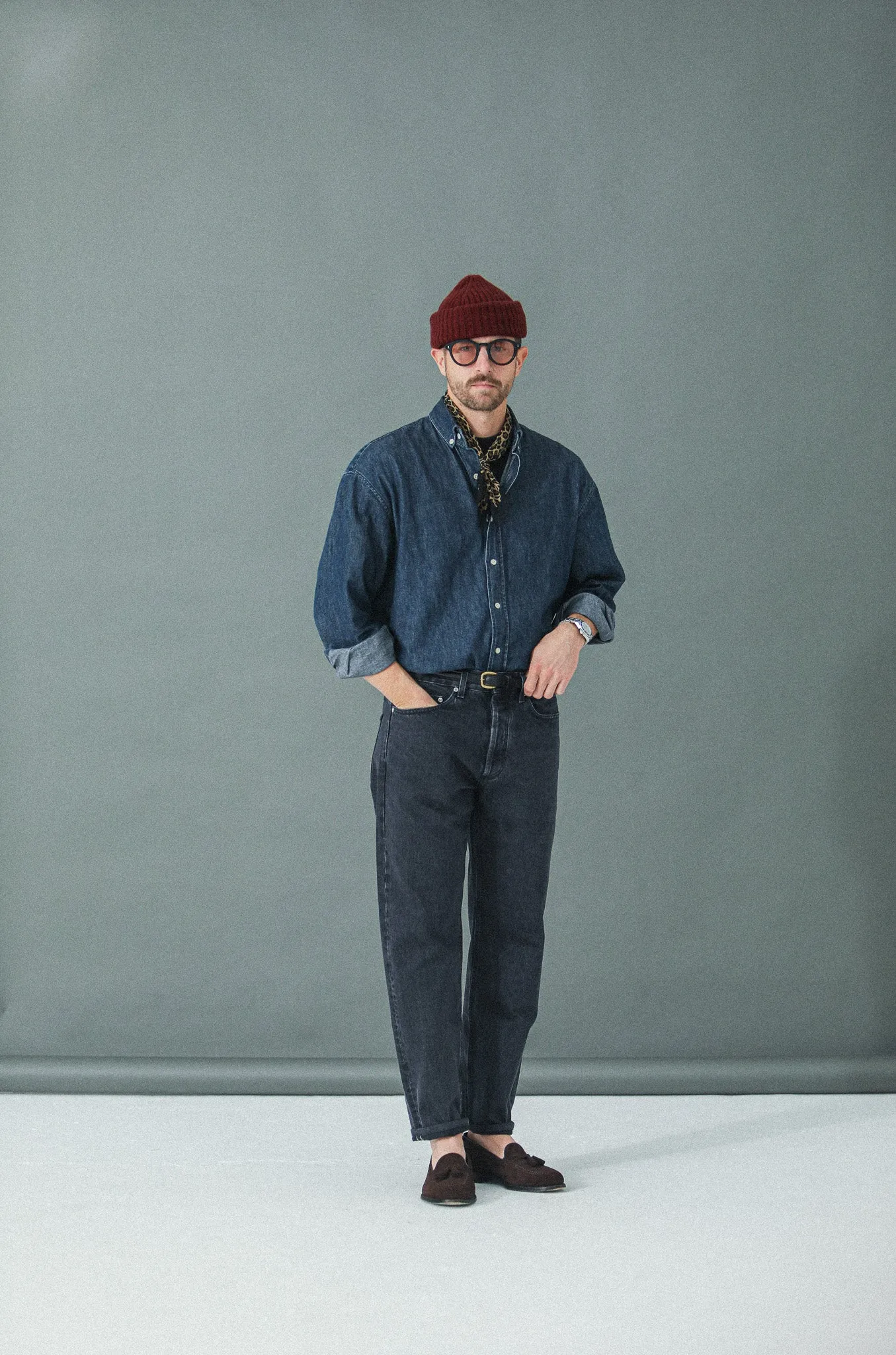 Jean Selvedge Noir Stonewash - Athletic Fit sold by Drapeau noir product image thumbnail 4