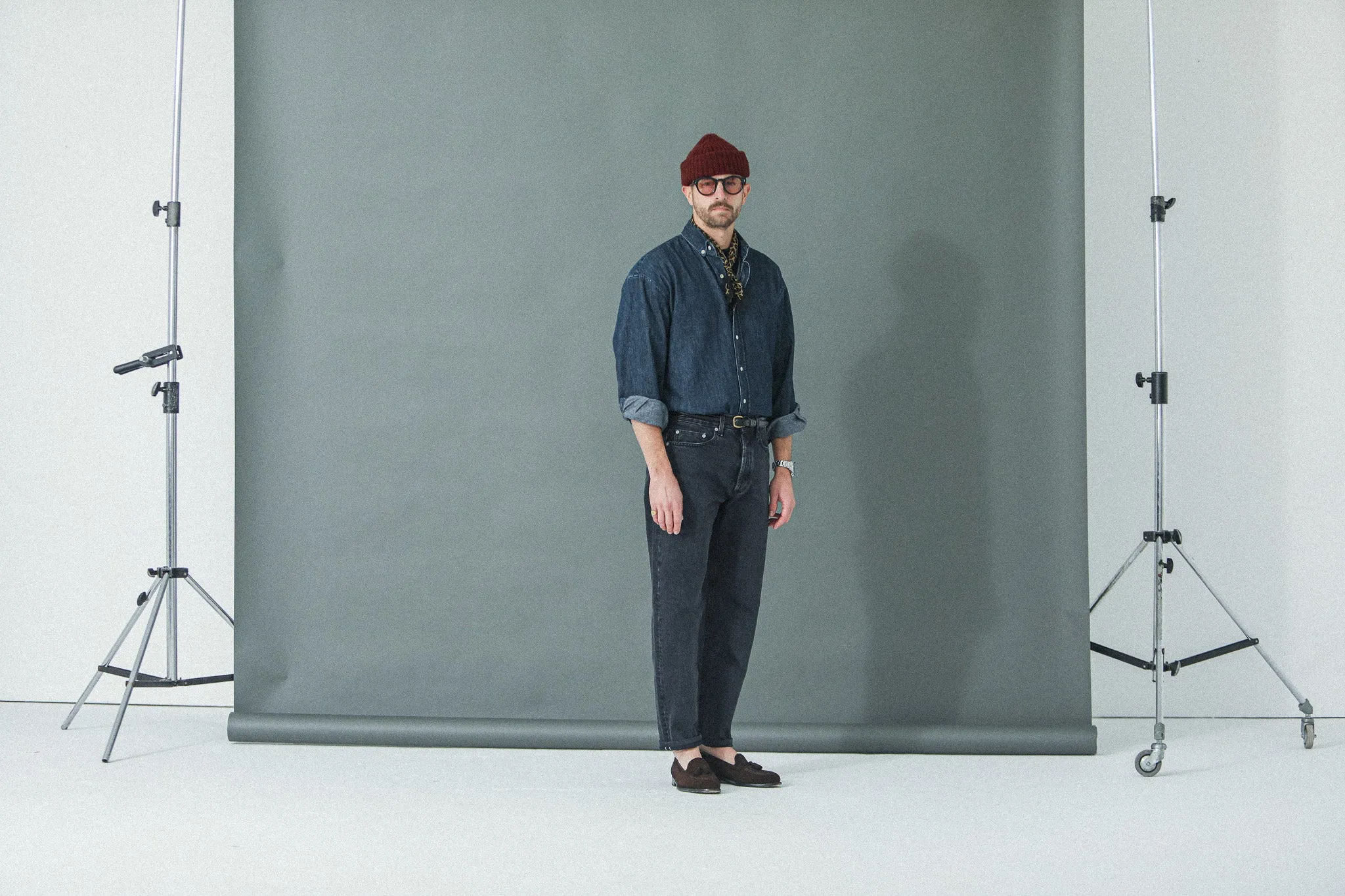 Jean Selvedge Noir Stonewash - Athletic Fit sold by Drapeau noir product image thumbnail 3
