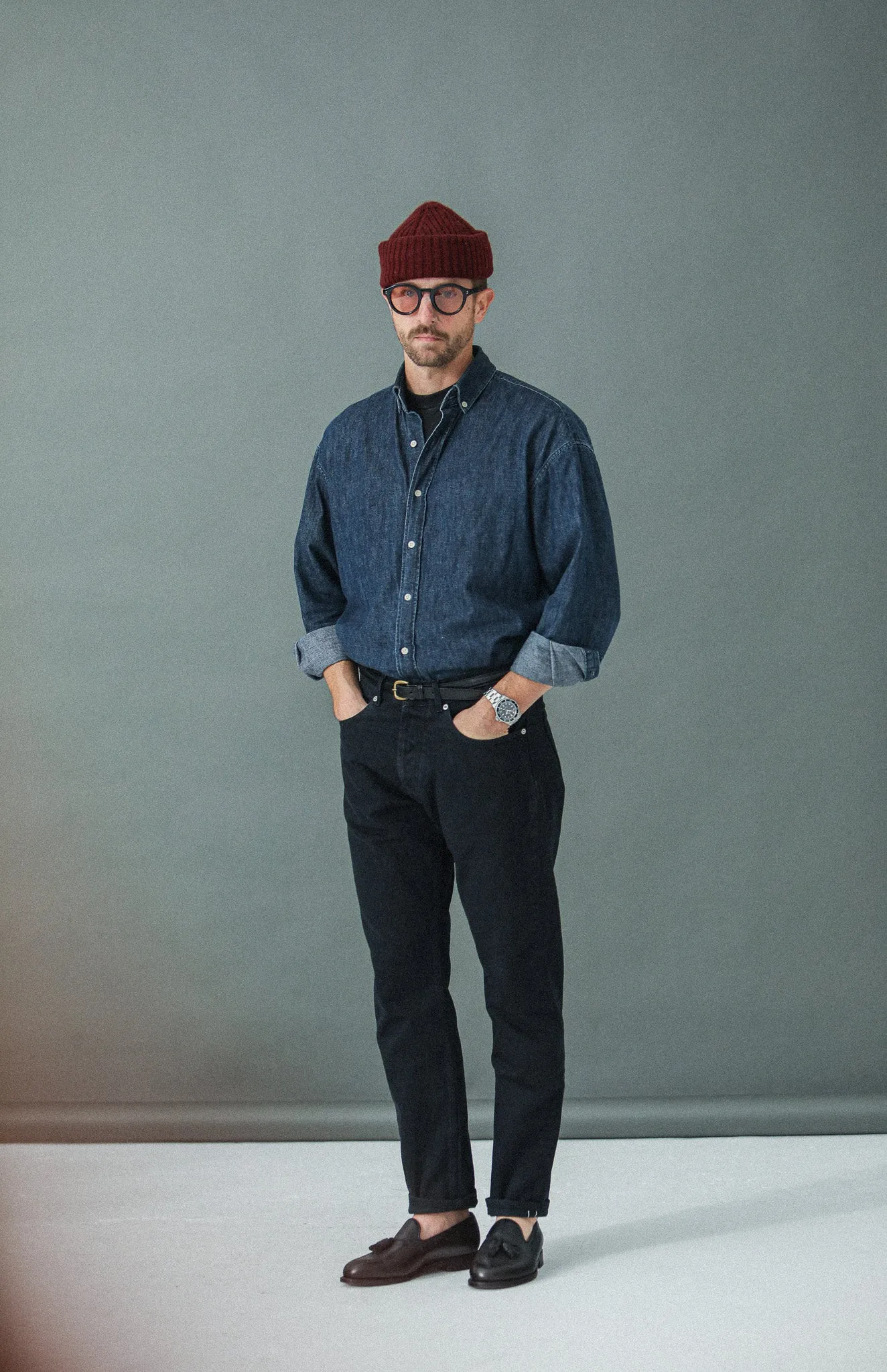 Jean Selvedge Black - Tapered Fit sold by Drapeau noir product image thumbnail 4