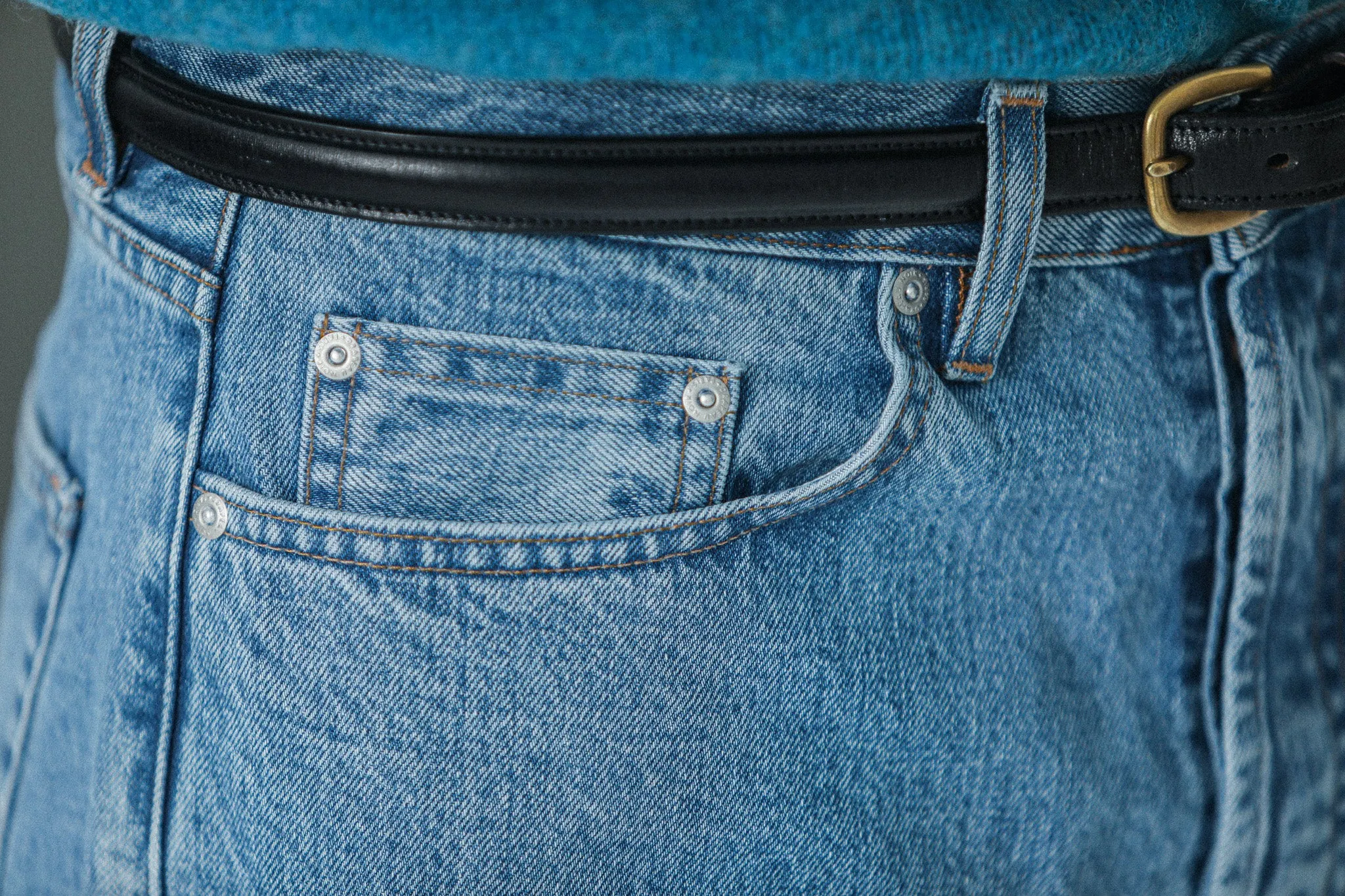 Jean Selvedge blue bleach - Confort Fit sold by Drapeau noir product image thumbnail 5