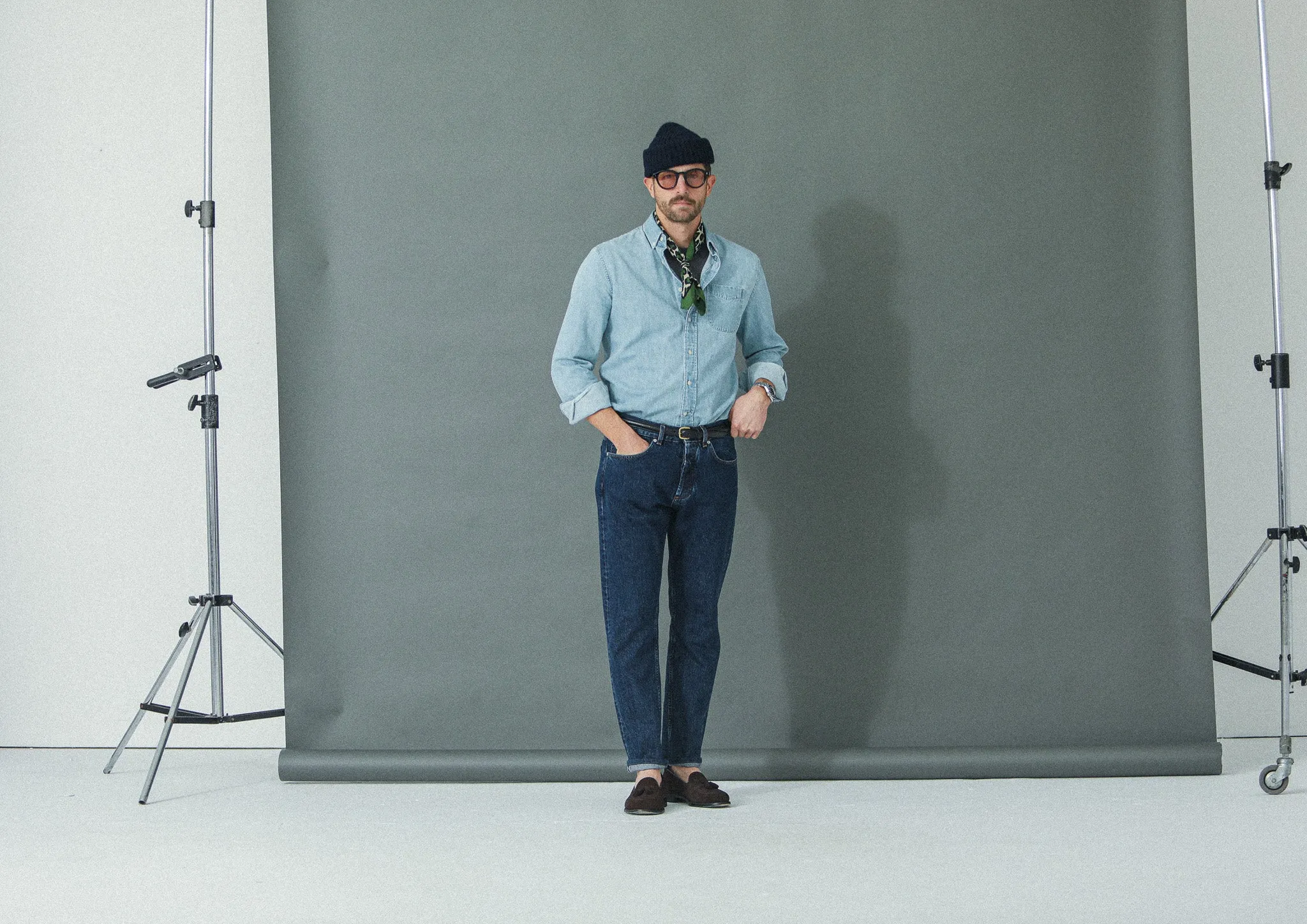 Jean Selvedge Blue Stonewash - Tapered Fit sold by Drapeau noir product image thumbnail 3