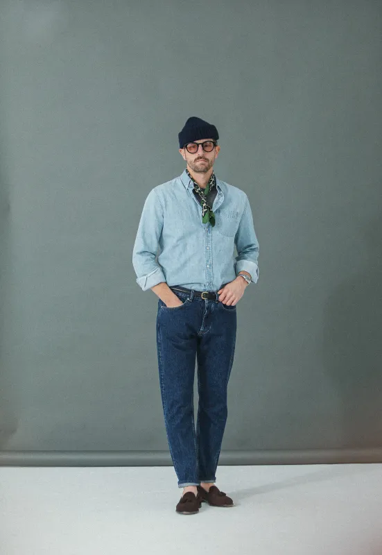 Jean Selvedge Blue Stonewash - Tapered Fit made by Drapeau noir