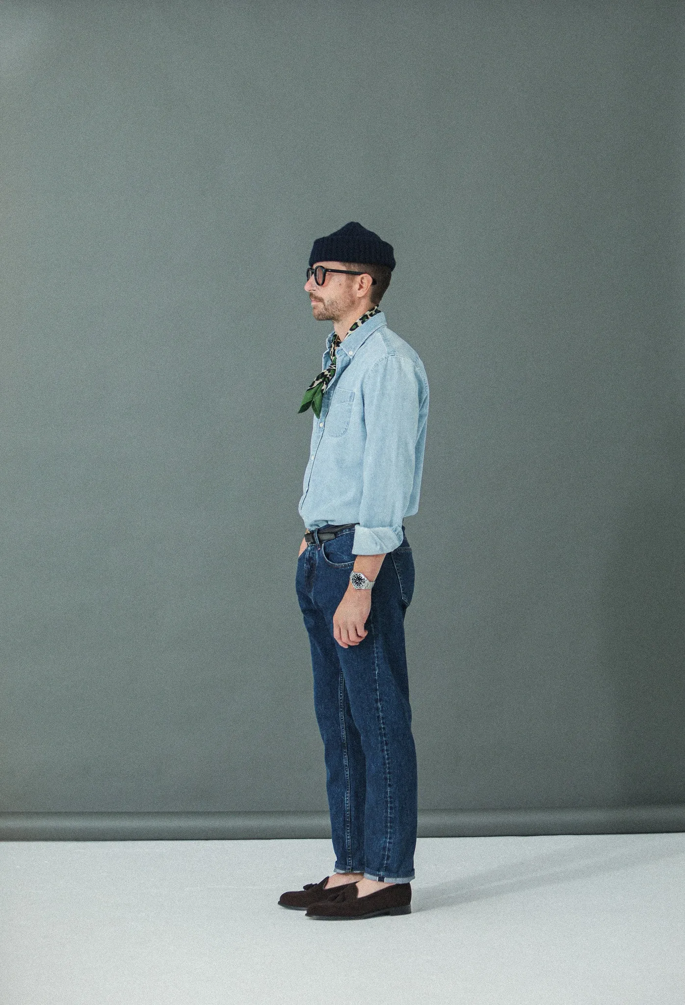 Jean Selvedge Blue Stonewash - Tapered Fit sold by Drapeau noir product image thumbnail 2