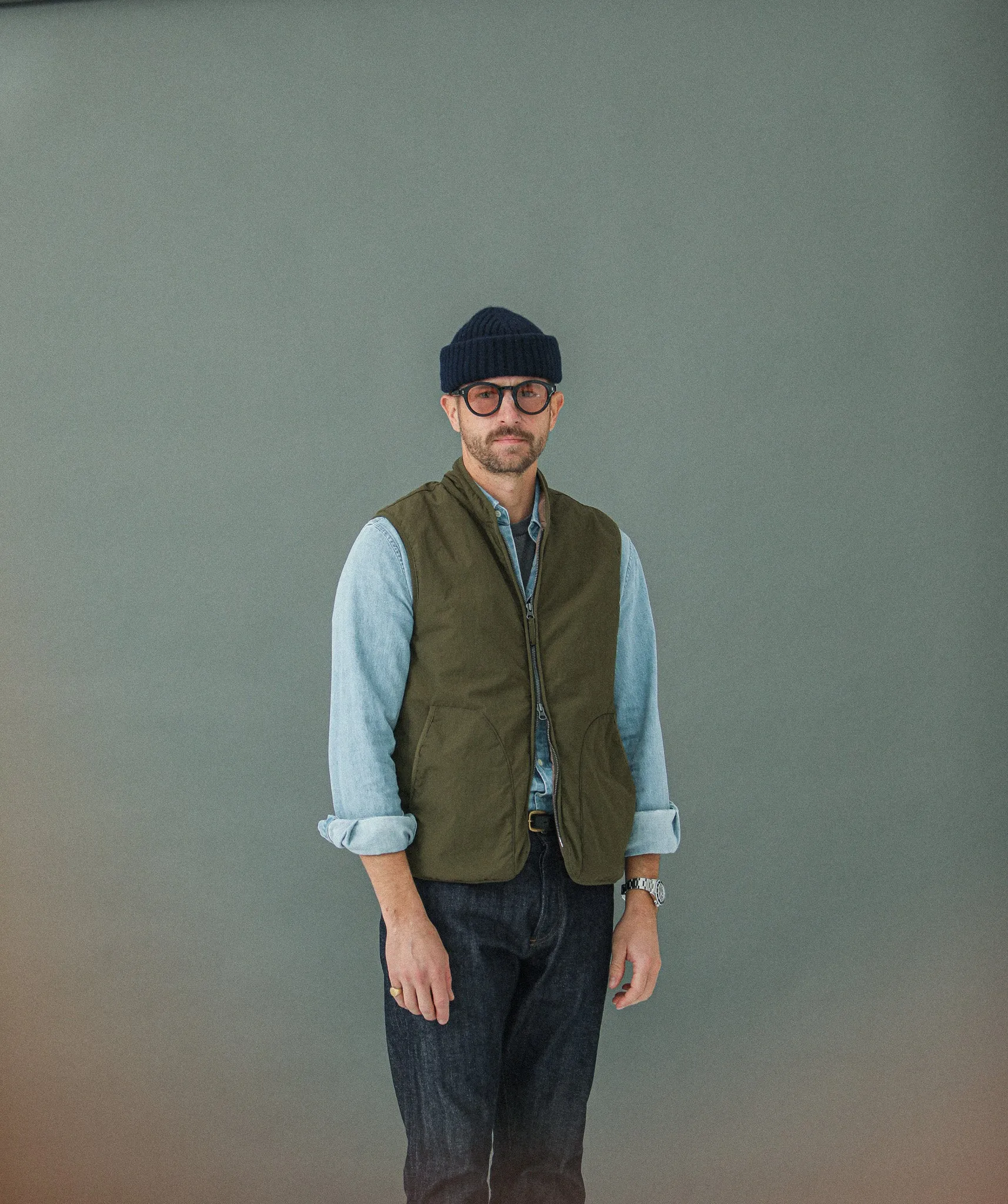 Gilet Technique Matelassé Primaloft®️ Khaki sold by Drapeau noir product image thumbnail 4