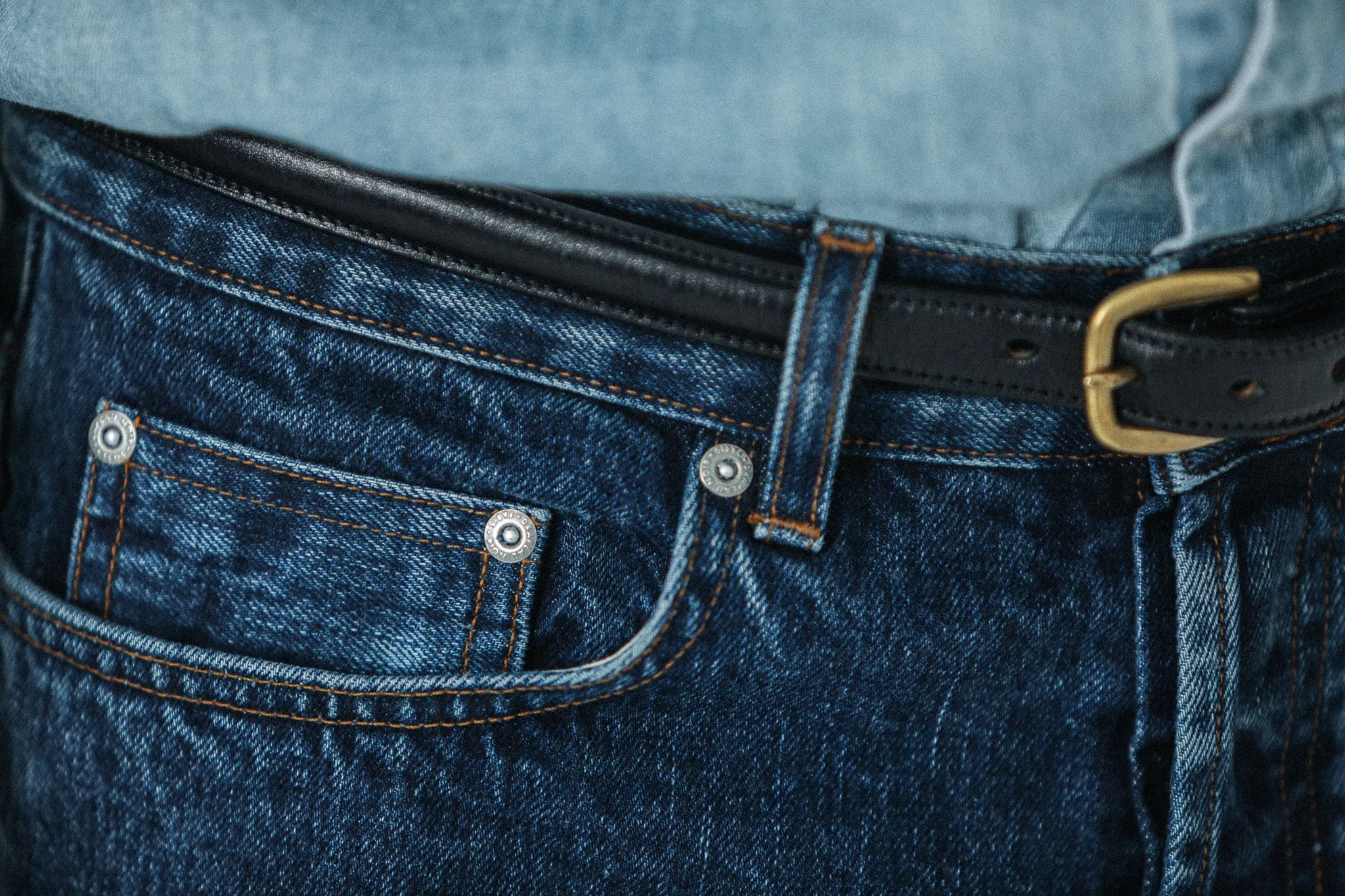 Jean Selvedge Blue Stonewash - Athletic Fit sold by Drapeau noir product image thumbnail 5