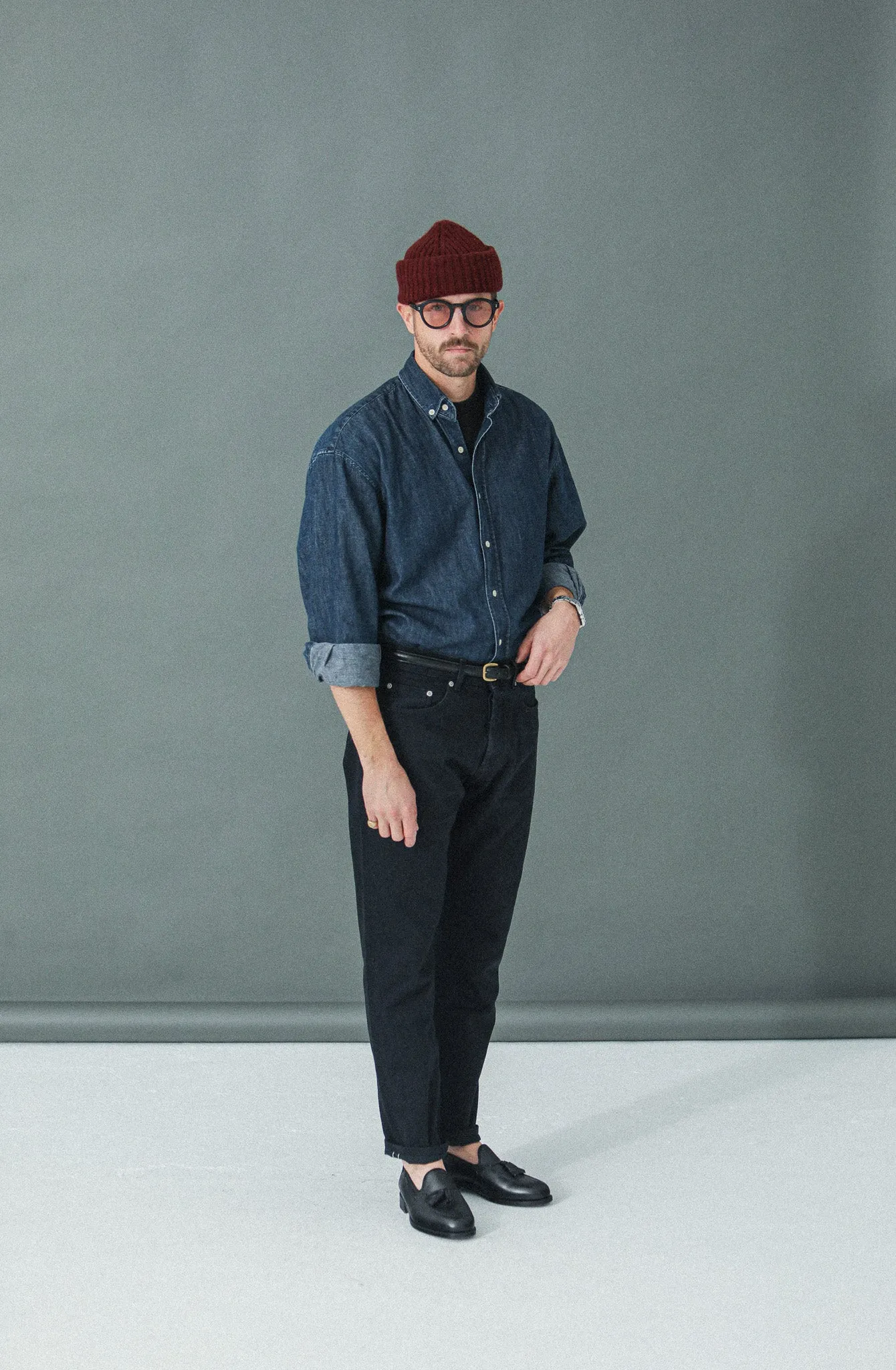 Jean Selvedge Noir Rinse Wash - Athletic Fit sold by Drapeau noir product image thumbnail 4