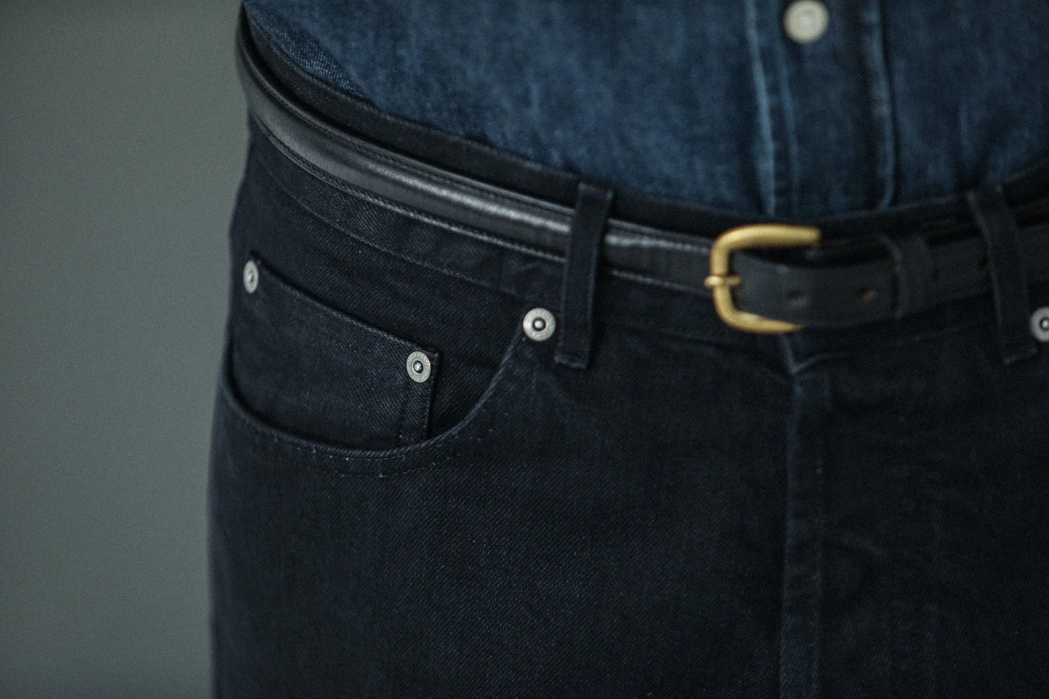 Jean Selvedge Noir Rinse Wash - Athletic Fit sold by Drapeau noir product image thumbnail 5