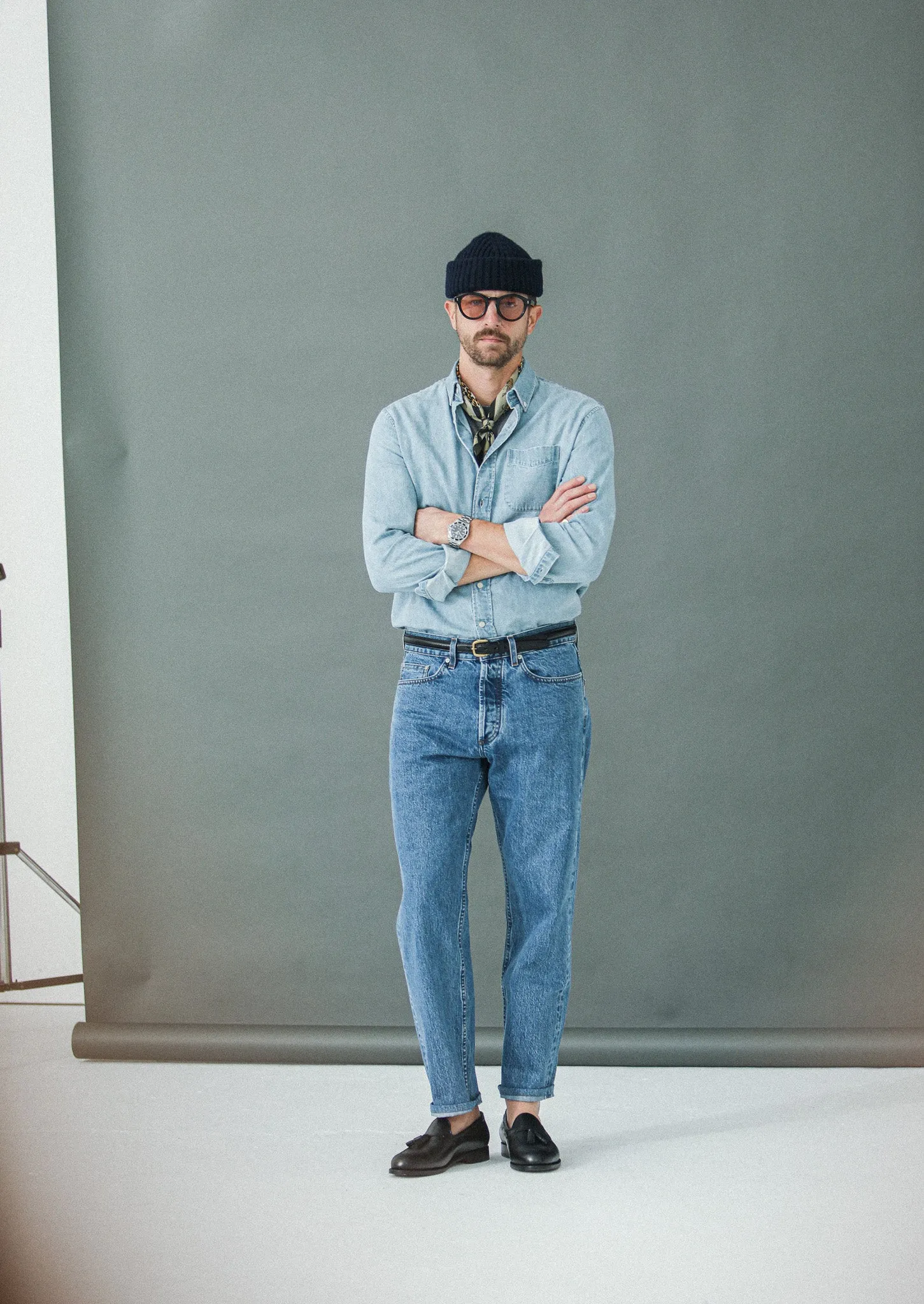 Jean Selvedge Blue Bleach - Athletic Fit sold by Drapeau noir product image thumbnail 2