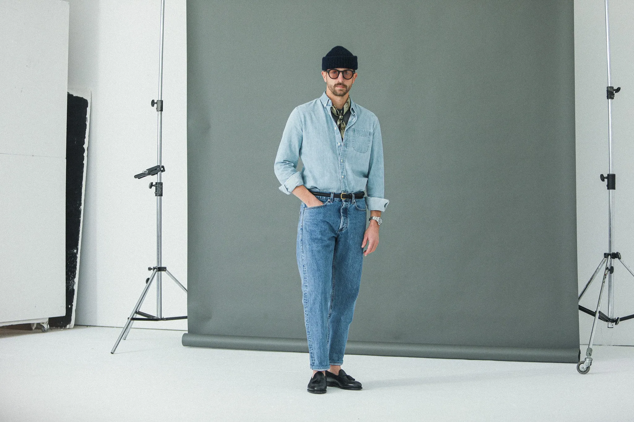 Jean Selvedge Blue Bleach - Athletic Fit sold by Drapeau noir product image thumbnail 3