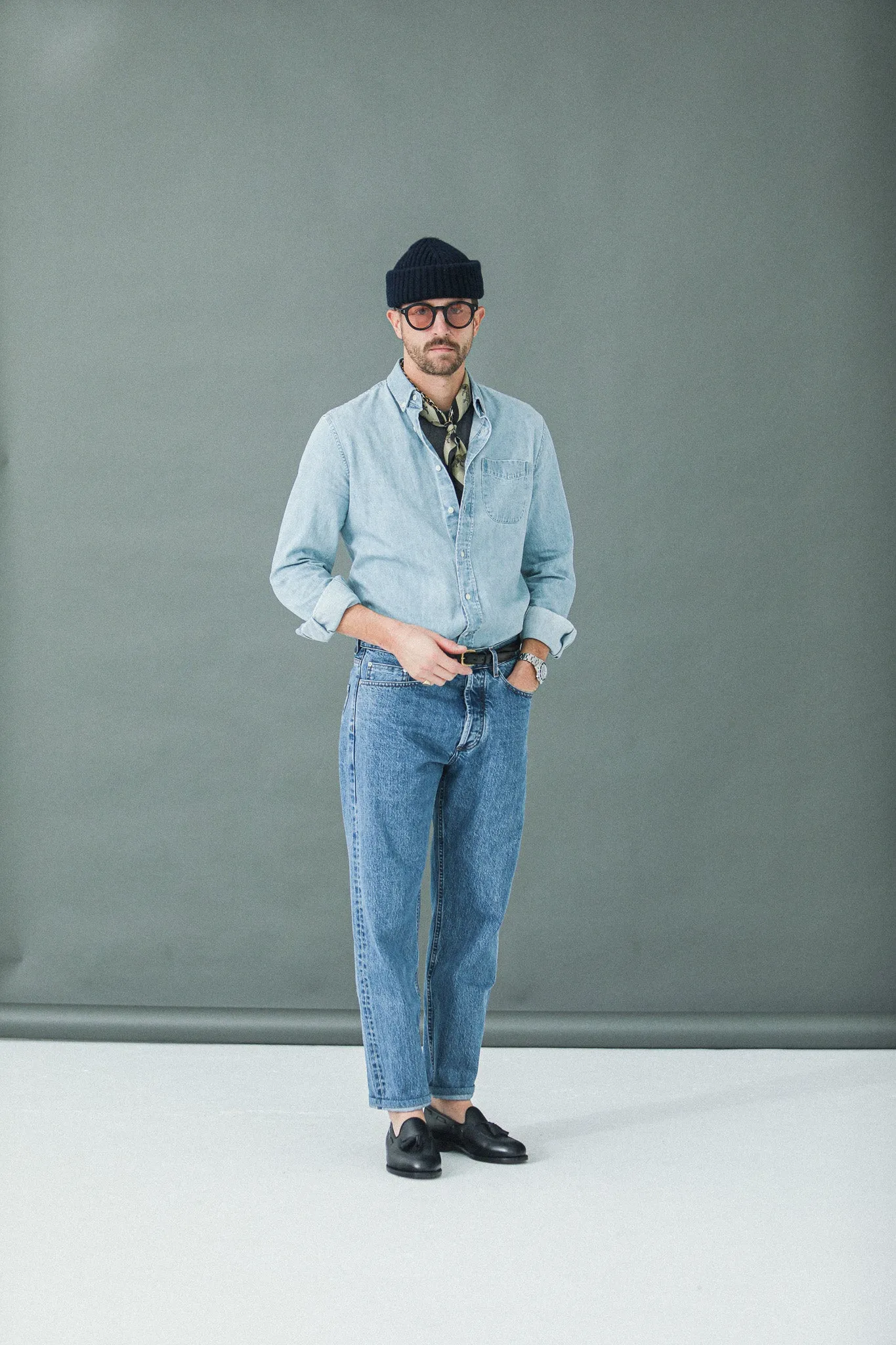 Jean Selvedge Blue Bleach - Athletic Fit sold by Drapeau noir
